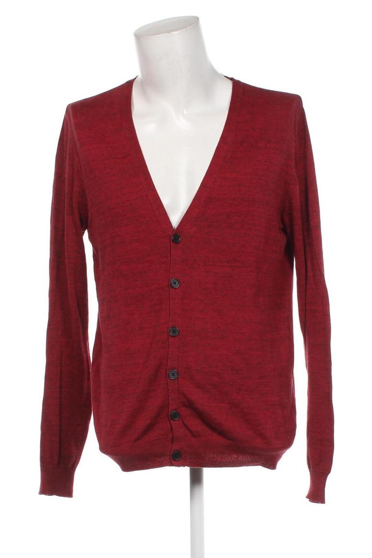 Jachetă tricotată de bărbați H&M Divided, Mărime L, Culoare Roșu, Preț 57,23 Lei