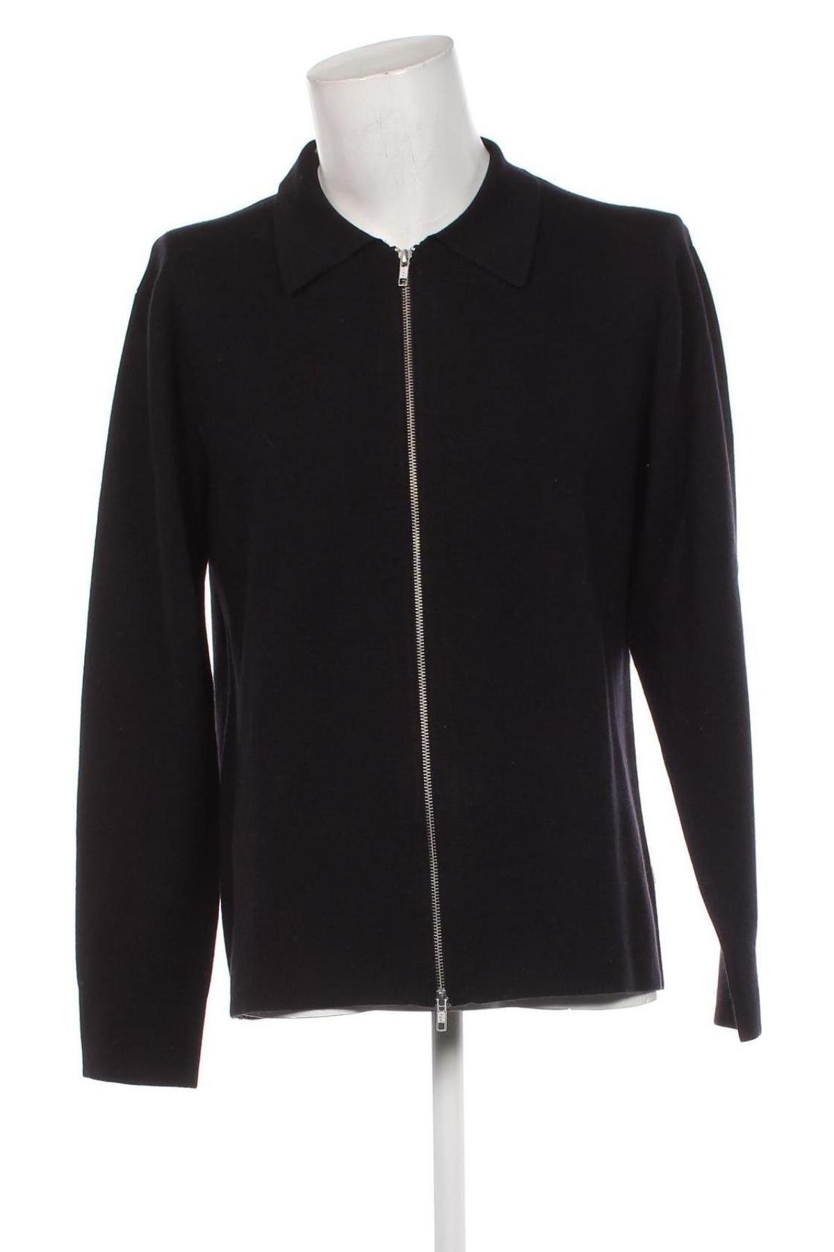 Jachetă tricotată de bărbați NN07, Mărime XL, Culoare Negru, Preț 369,08 Lei