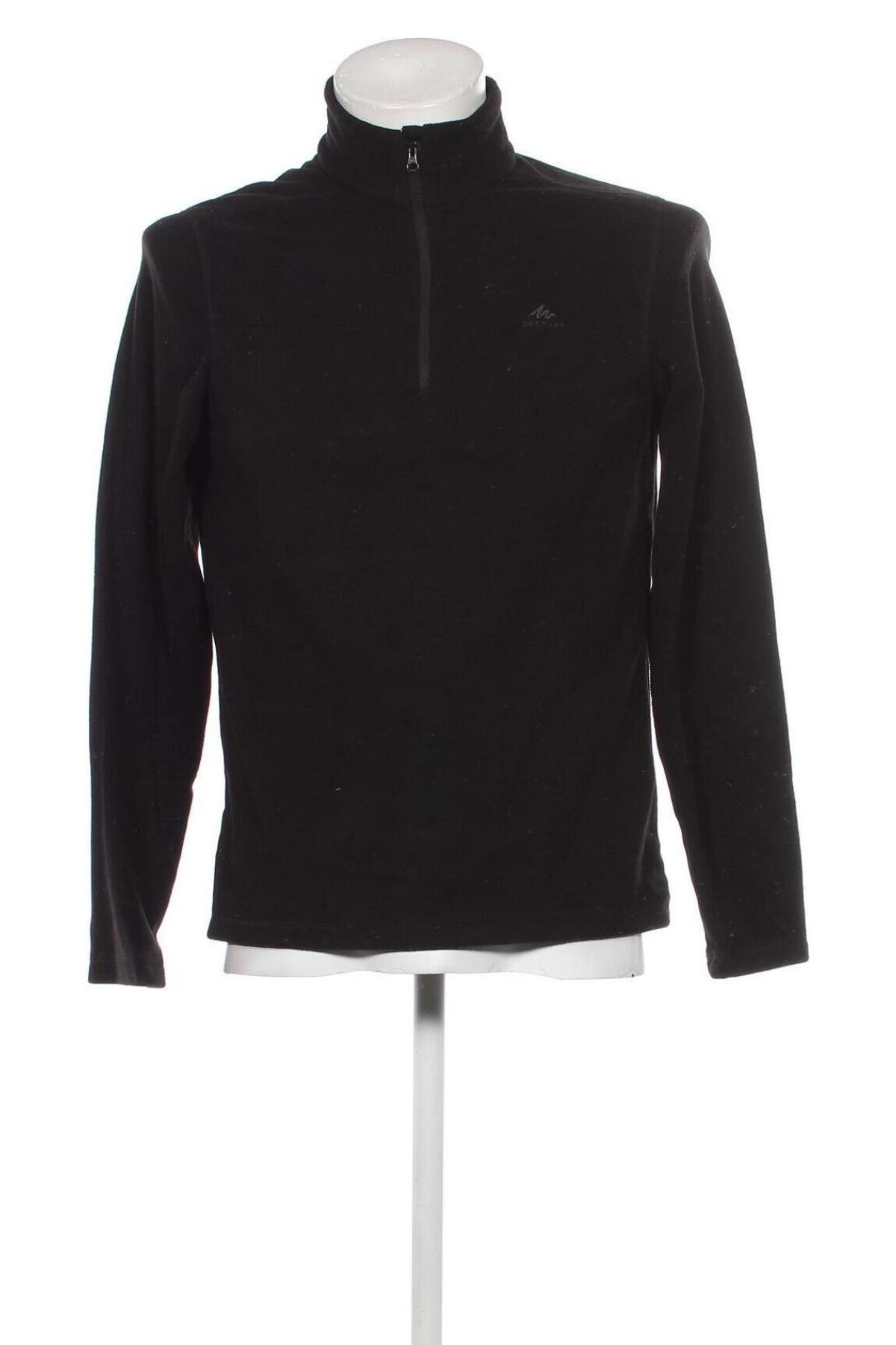Мъжка поларена блуза Quechua, Размер M, Цвят Черен, Цена 9,20 лв.