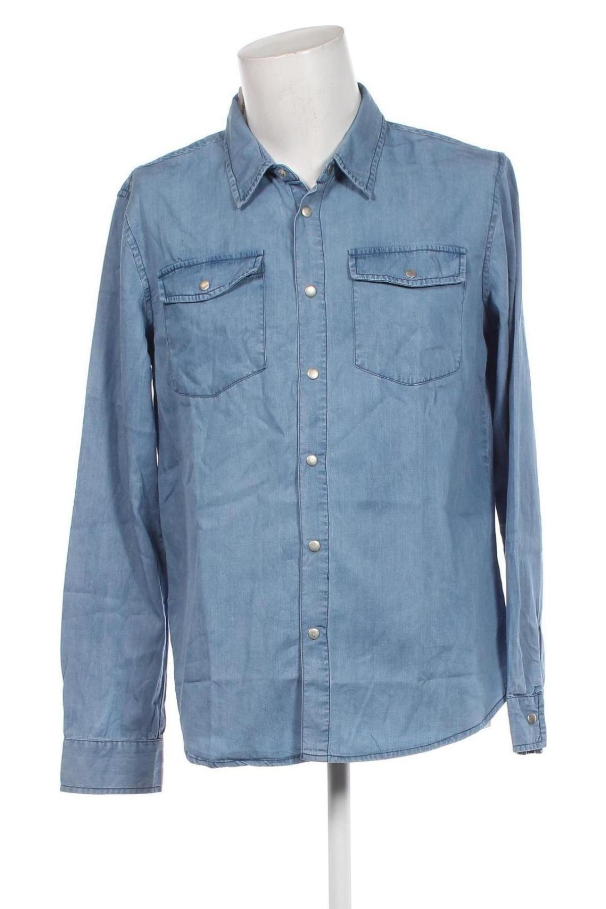 Ανδρικό πουκάμισο About you x Kevin Trapp, Μέγεθος L, Χρώμα Μπλέ, Τιμή 35,16 €