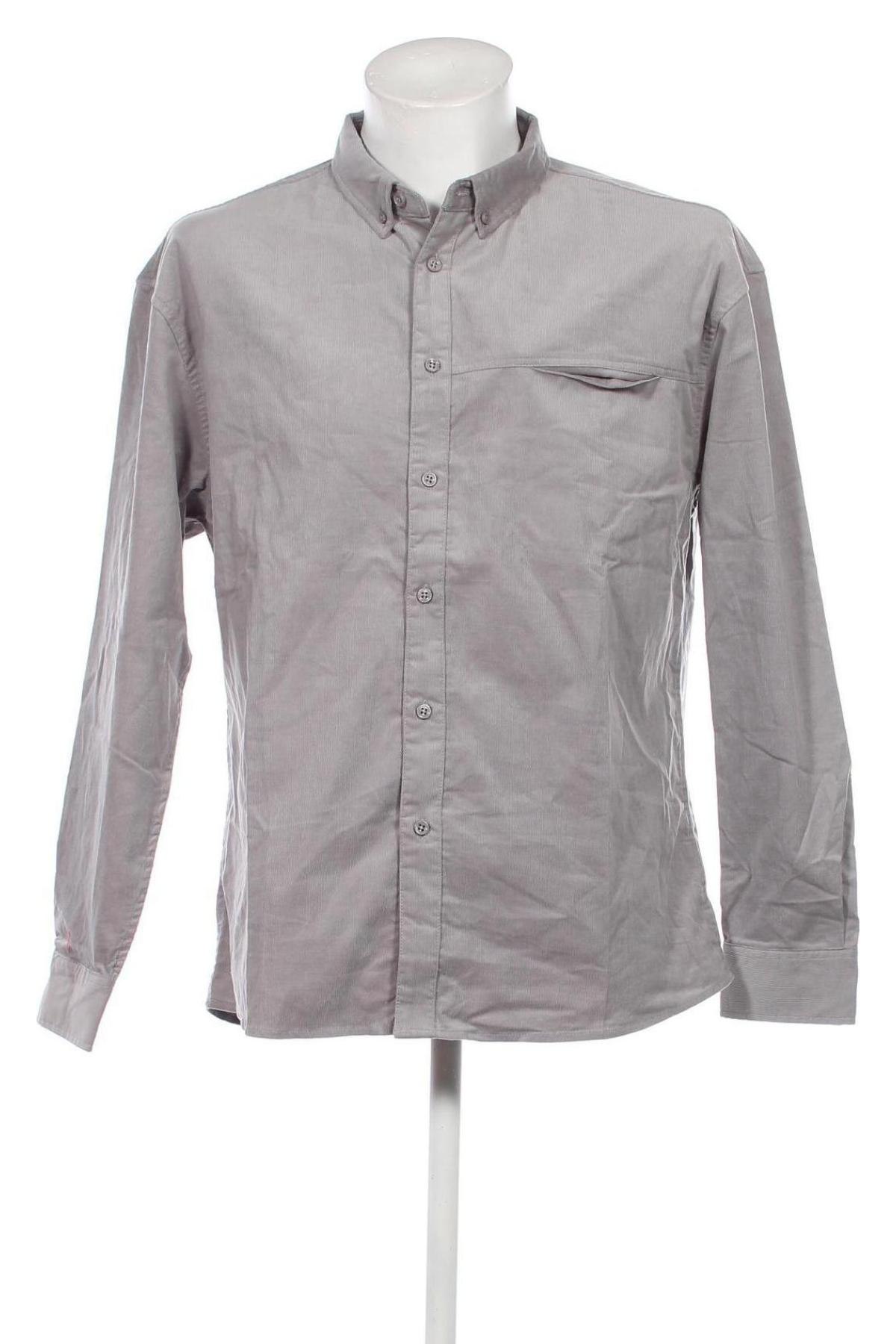 Ανδρικό πουκάμισο About you x Kevin Trapp, Μέγεθος XL, Χρώμα Γκρί, Τιμή 35,16 €