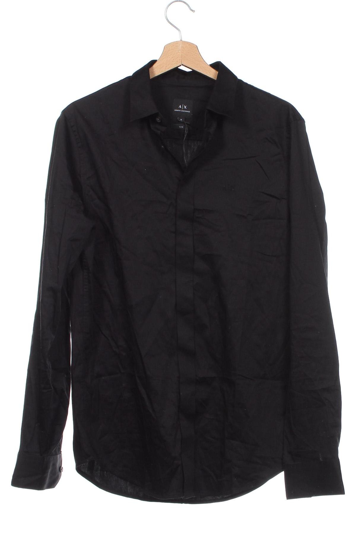 Мъжка риза Armani Exchange, Размер M, Цвят Черен, Цена 161,00 лв.