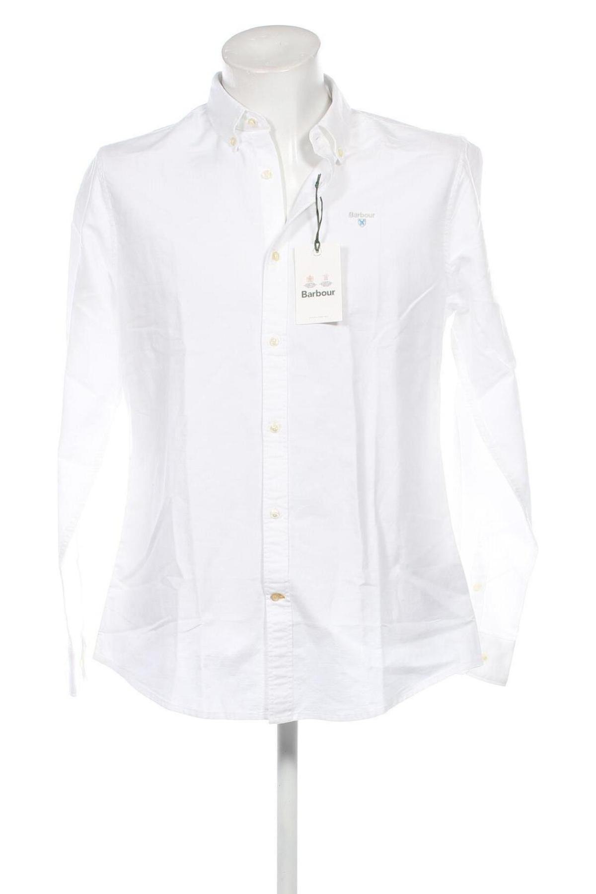 Ανδρικό πουκάμισο Barbour, Μέγεθος L, Χρώμα Λευκό, Τιμή 82,99 €