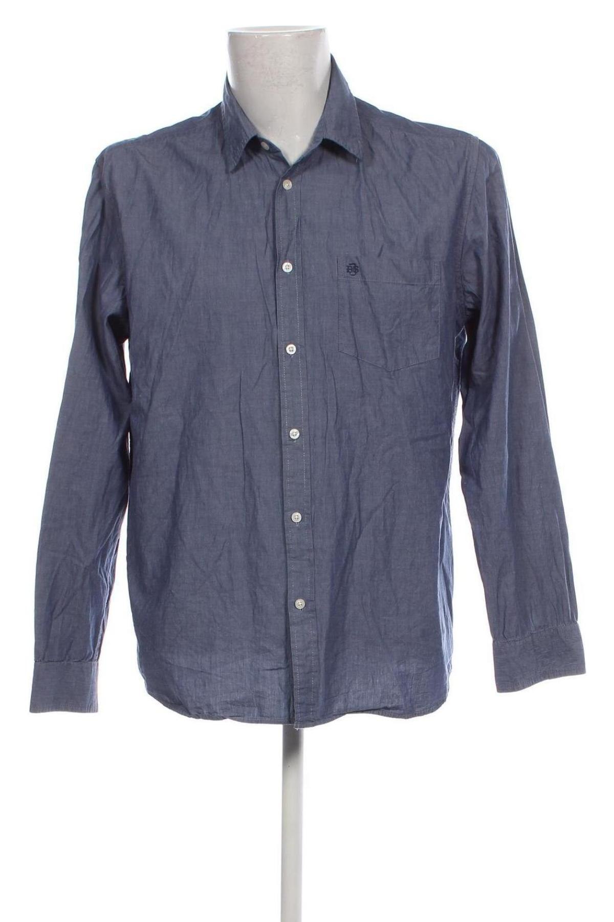 Ανδρικό πουκάμισο Big Star, Μέγεθος XXL, Χρώμα Μπλέ, Τιμή 12,62 €
