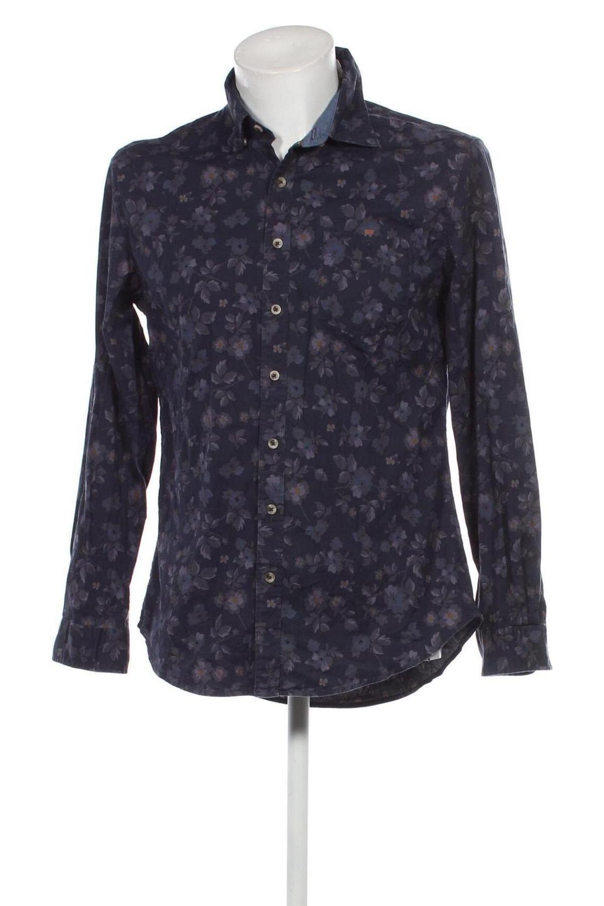 Ανδρικό πουκάμισο Dressmann, Μέγεθος L, Χρώμα Μπλέ, Τιμή 11,57 €