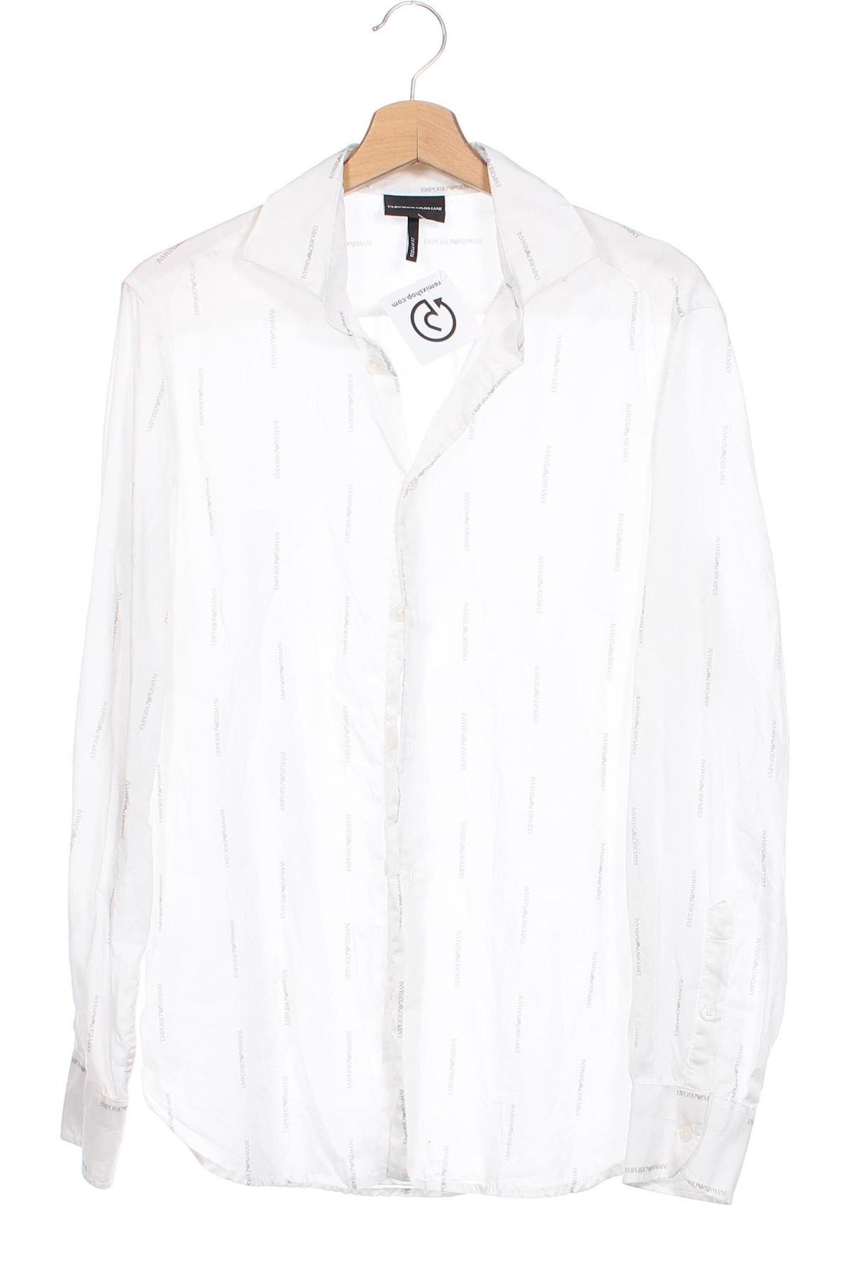 Мъжка риза Emporio Armani, Размер M, Цвят Бял, Цена 153,45 лв.