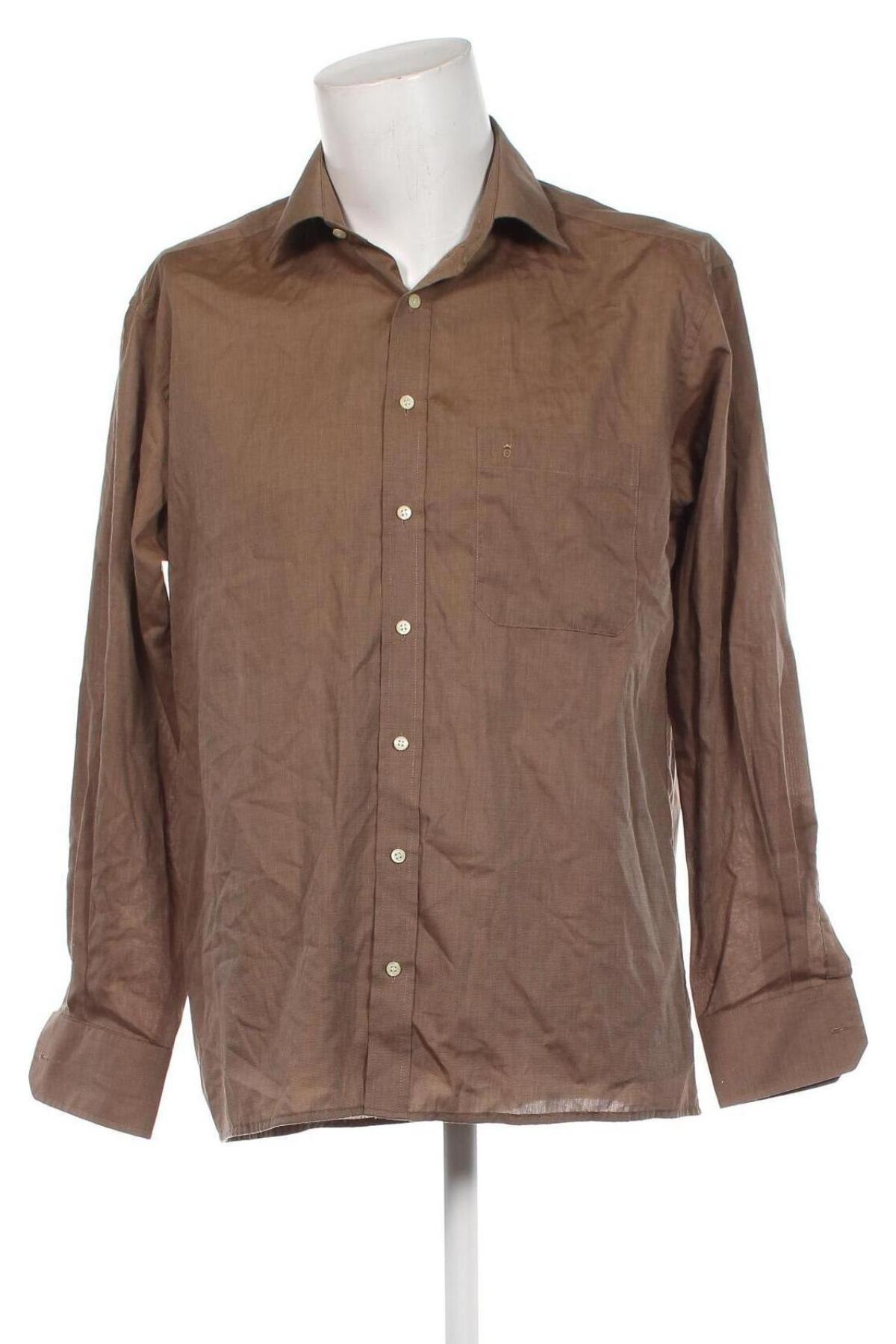 Ανδρικό πουκάμισο Eterna, Μέγεθος L, Χρώμα Καφέ, Τιμή 17,01 €