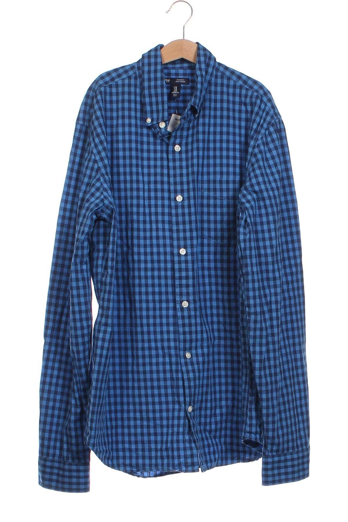 Ανδρικό πουκάμισο Gap, Μέγεθος M, Χρώμα Μπλέ, Τιμή 10,96 €