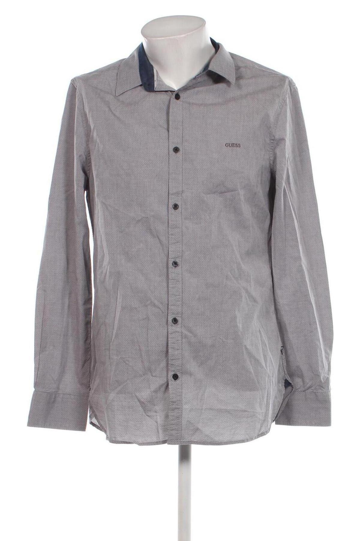 Ανδρικό πουκάμισο Guess, Μέγεθος XL, Χρώμα Γκρί, Τιμή 24,35 €