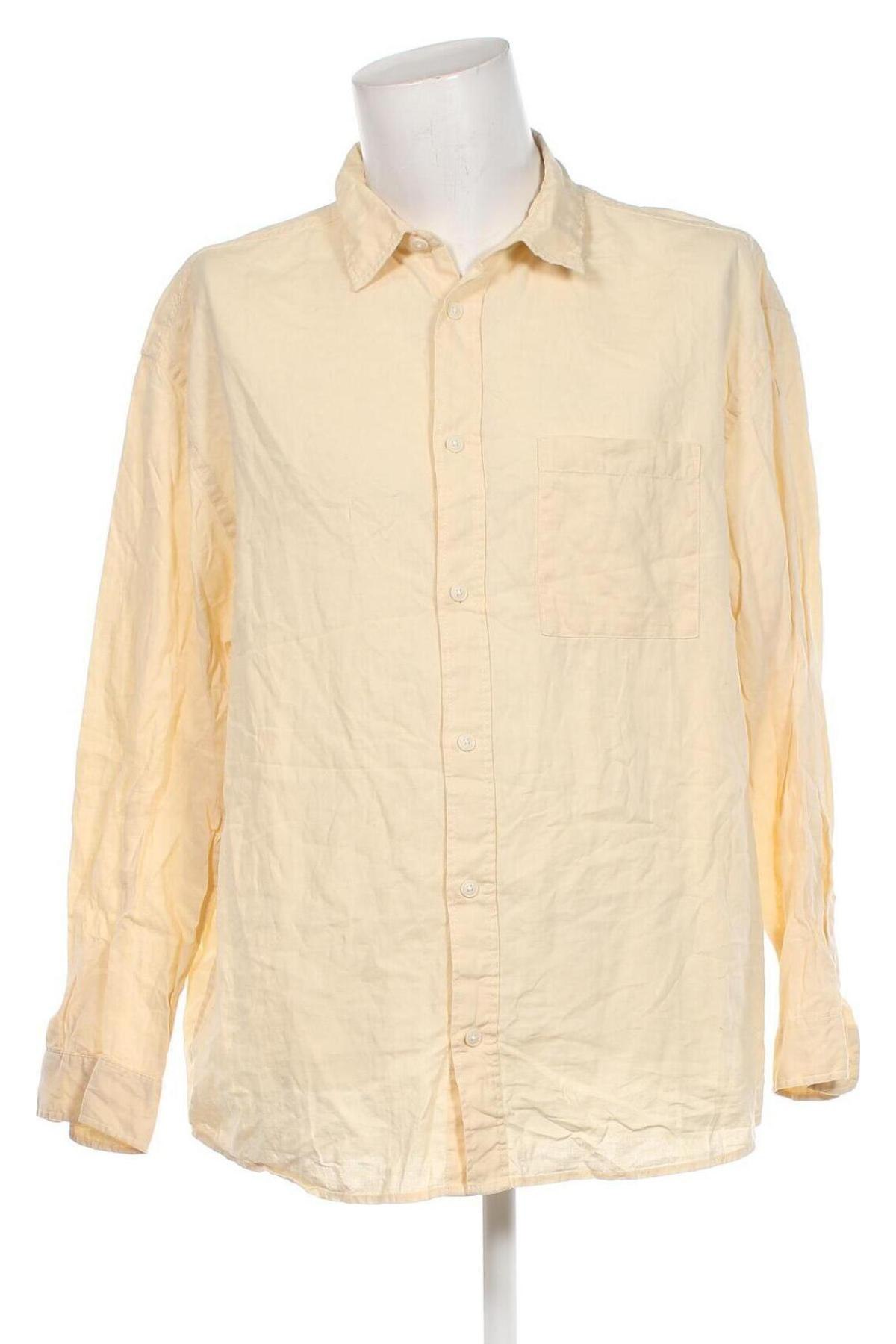 Мъжка риза H&M, Размер XL, Цвят Жълт, Цена 15,95 лв.