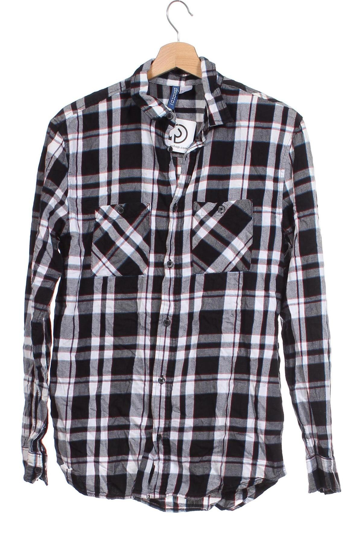 Мъжка риза H&M Divided, Размер S, Цвят Многоцветен, Цена 14,50 лв.