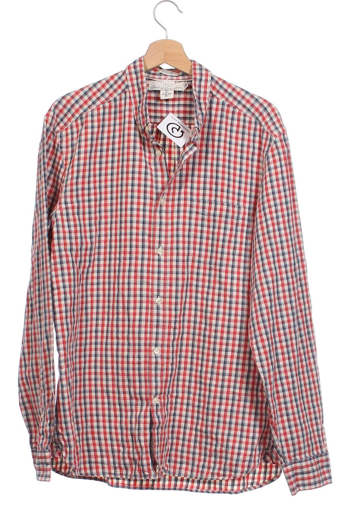 Herrenhemd H&M L.O.G.G., Größe L, Farbe Mehrfarbig, Preis 10,09 €