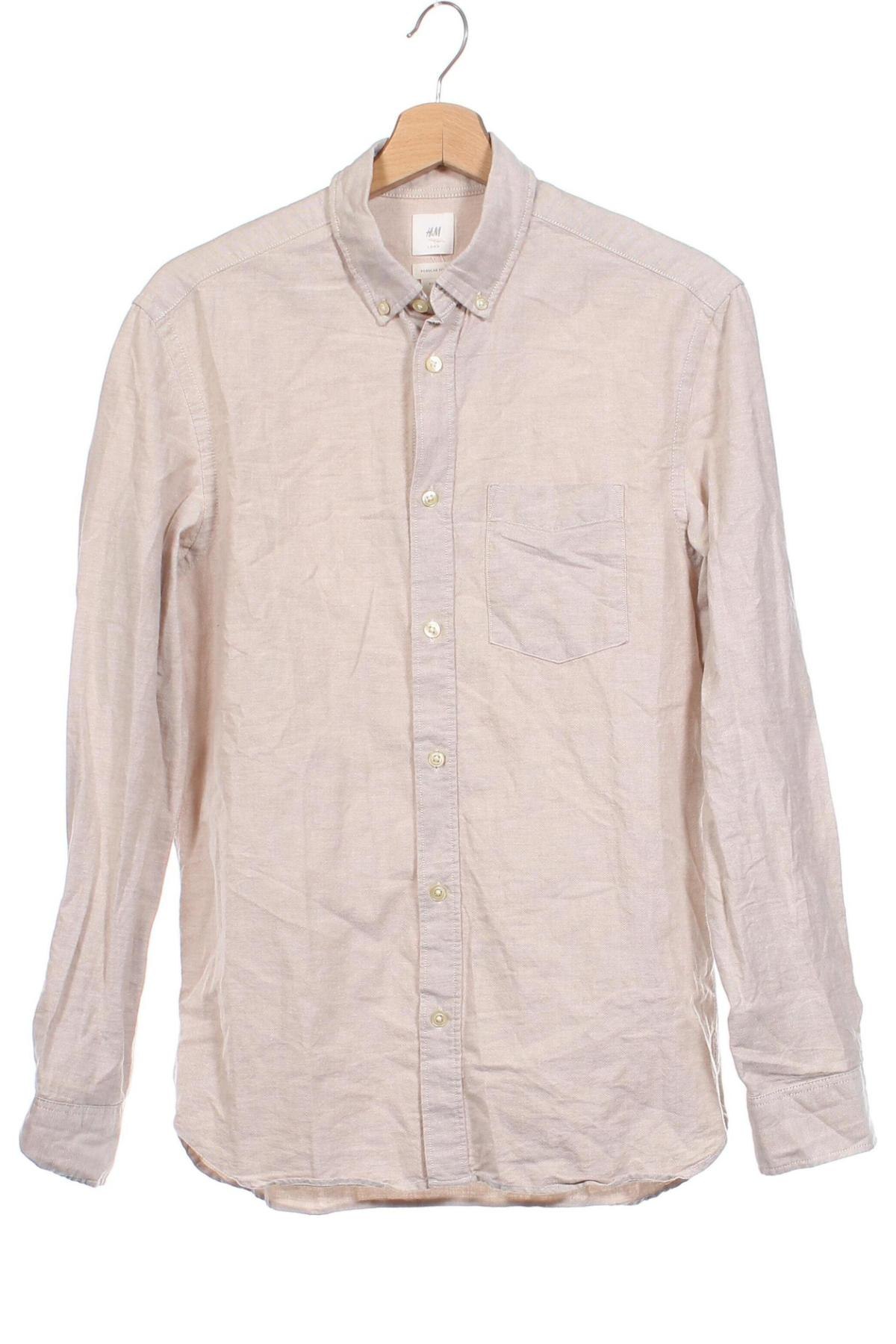 Мъжка риза H&M L.O.G.G., Размер S, Цвят Бежов, Цена 14,50 лв.