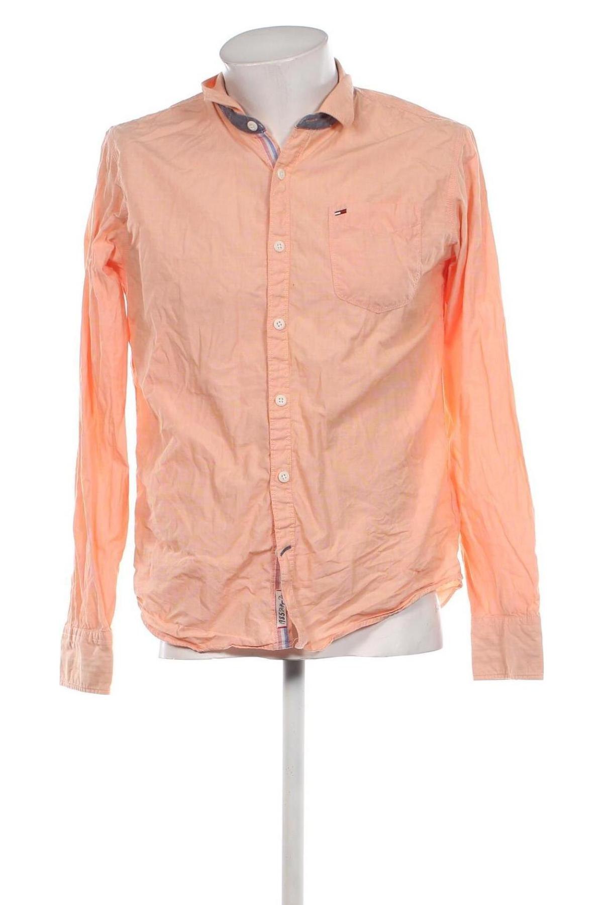 Herrenhemd Hilfiger Denim, Größe L, Farbe Orange, Preis 26,85 €