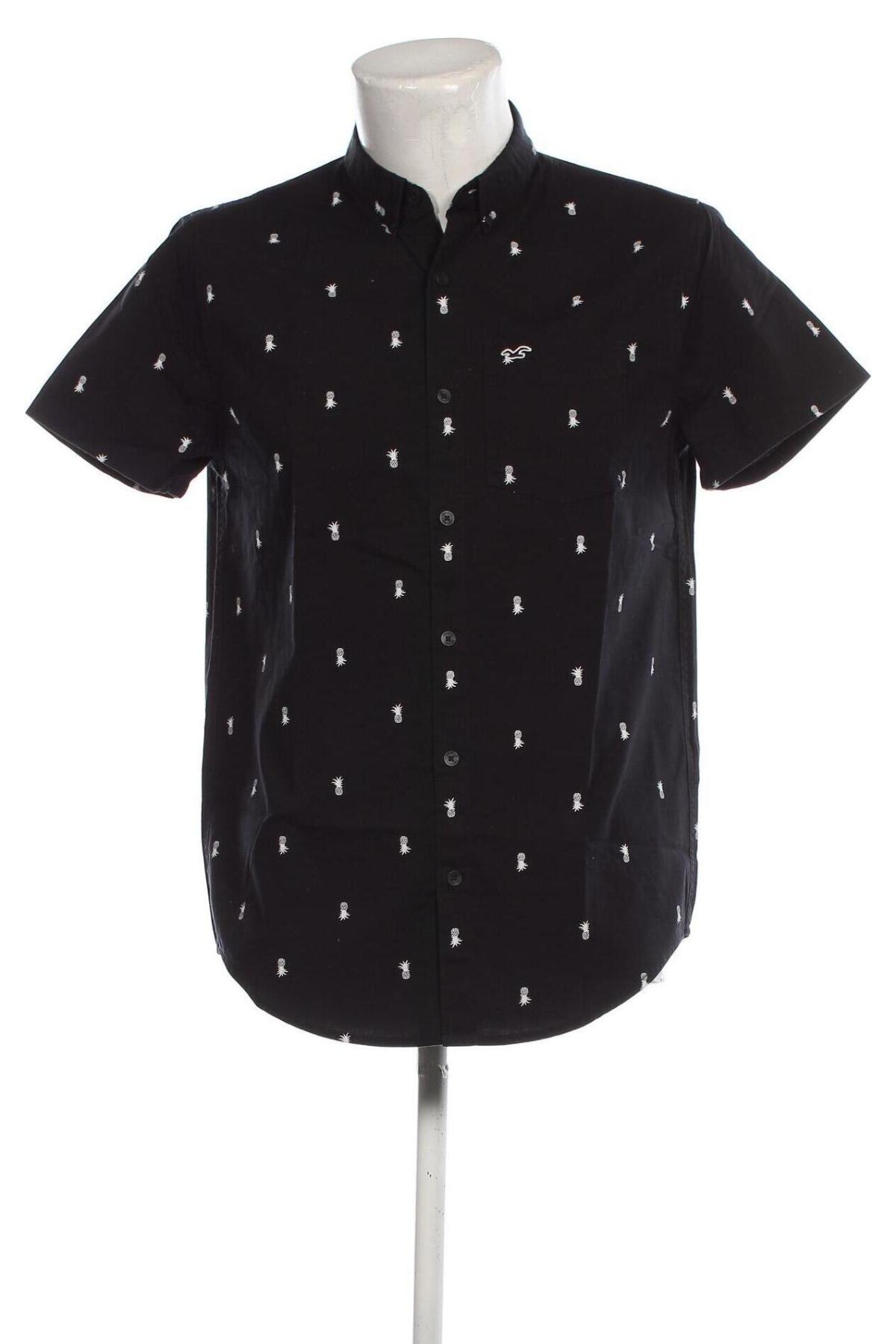 Мъжка риза Hollister, Размер M, Цвят Черен, Цена 42,35 лв.