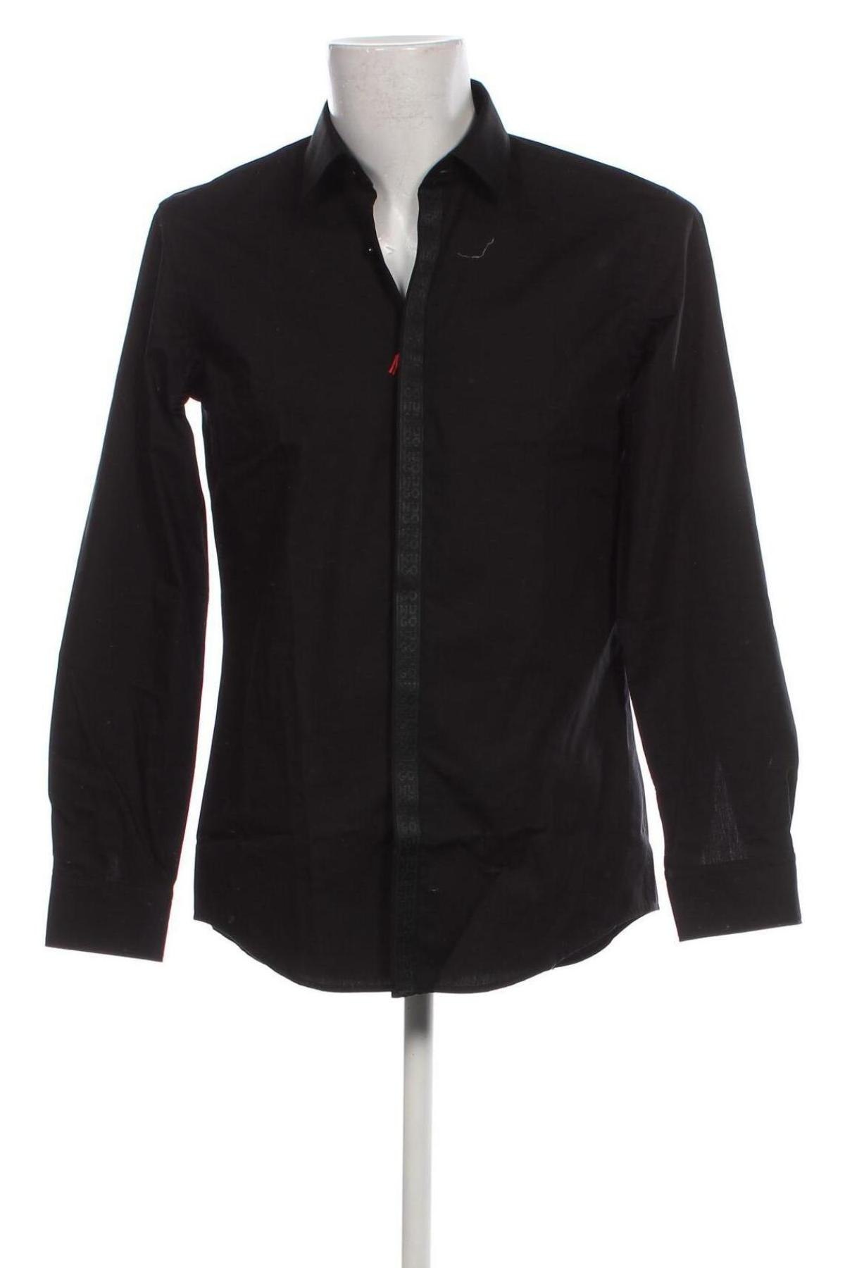 Ανδρικό πουκάμισο Hugo Boss, Μέγεθος M, Χρώμα Μαύρο, Τιμή 55,67 €