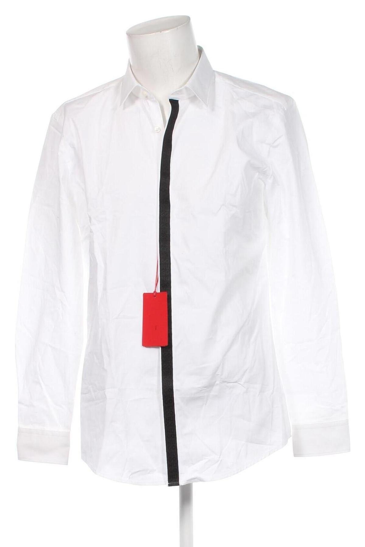 Ανδρικό πουκάμισο Hugo Boss, Μέγεθος L, Χρώμα Λευκό, Τιμή 111,34 €
