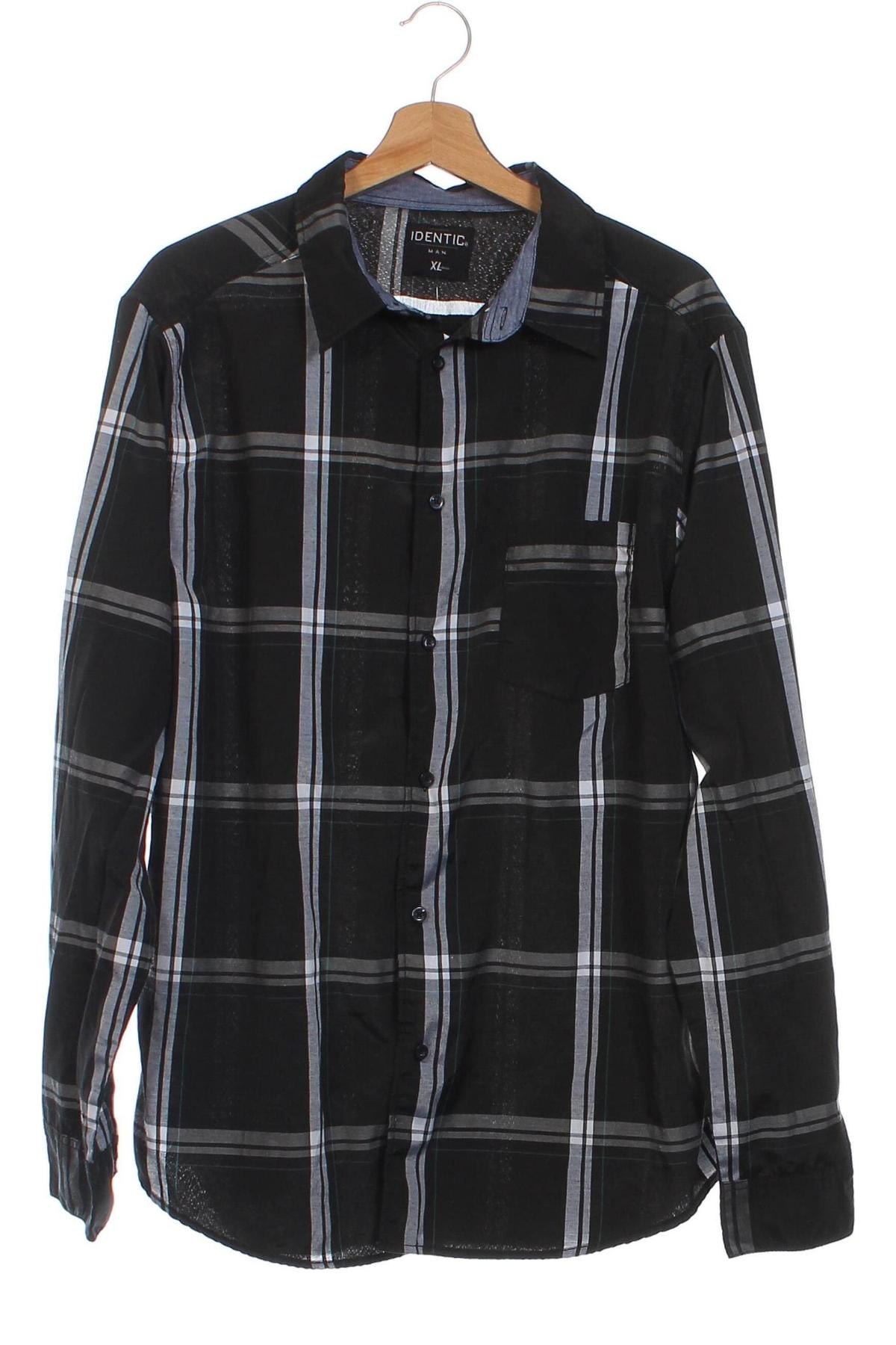 Ανδρικό πουκάμισο Identic, Μέγεθος XL, Χρώμα Μαύρο, Τιμή 8,90 €