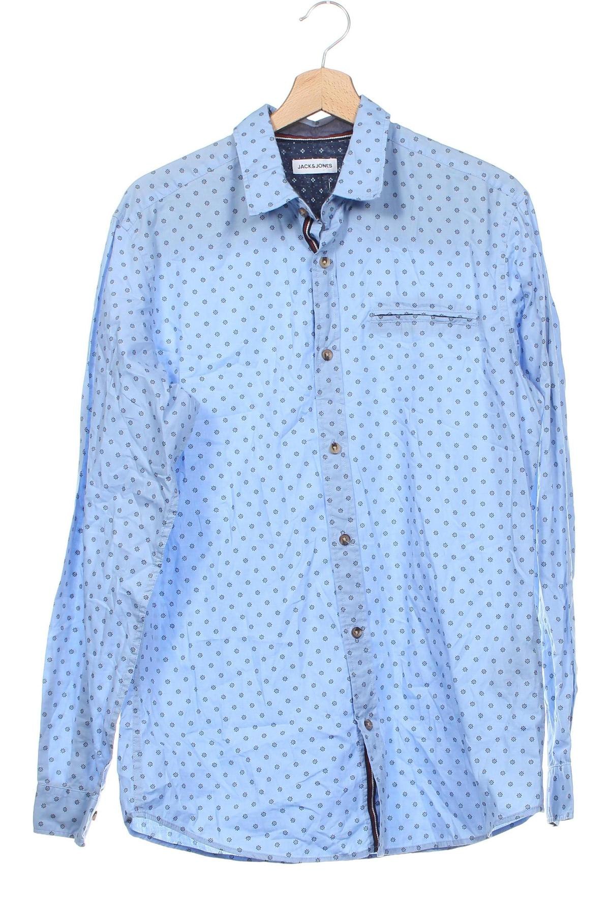Herrenhemd Jack & Jones, Größe M, Farbe Blau, Preis € 11,83