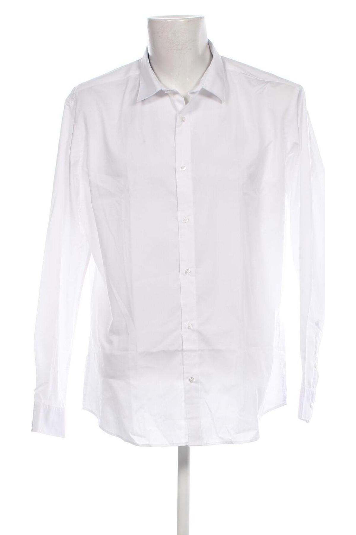 Ανδρικό πουκάμισο Jack & Jones, Μέγεθος XXL, Χρώμα Λευκό, Τιμή 31,70 €