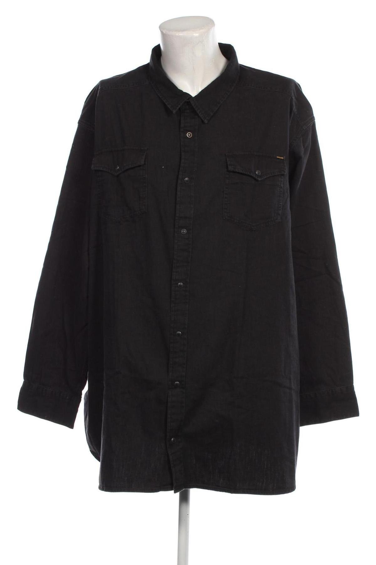 Ανδρικό πουκάμισο Jack & Jones, Μέγεθος 5XL, Χρώμα Γκρί, Τιμή 42,27 €
