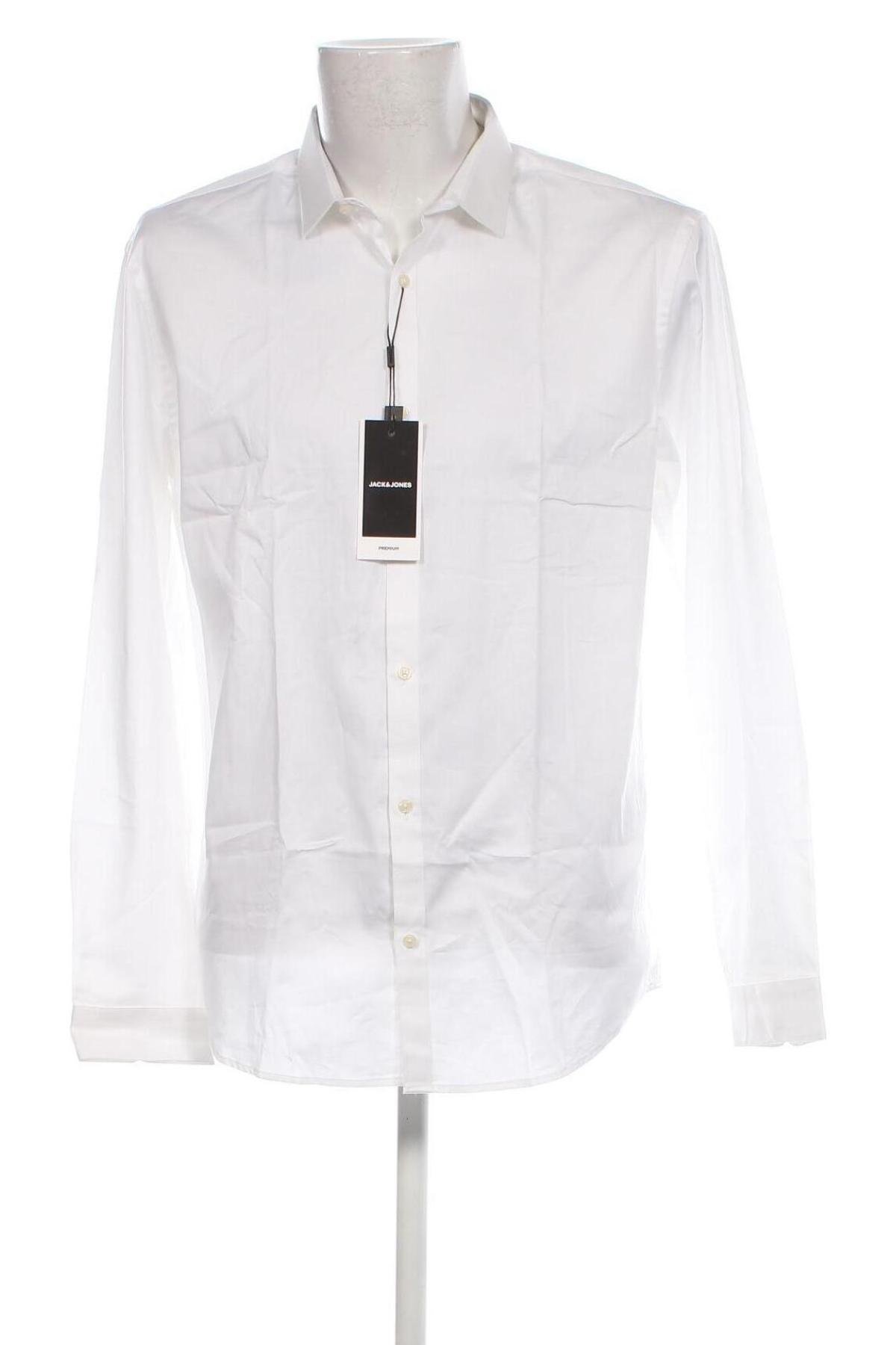 Мъжка риза Jack & Jones, Размер XL, Цвят Бял, Цена 57,40 лв.