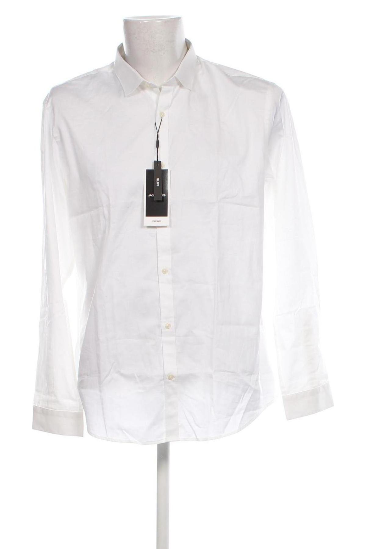 Herrenhemd Jack & Jones, Größe XL, Farbe Weiß, Preis 31,70 €