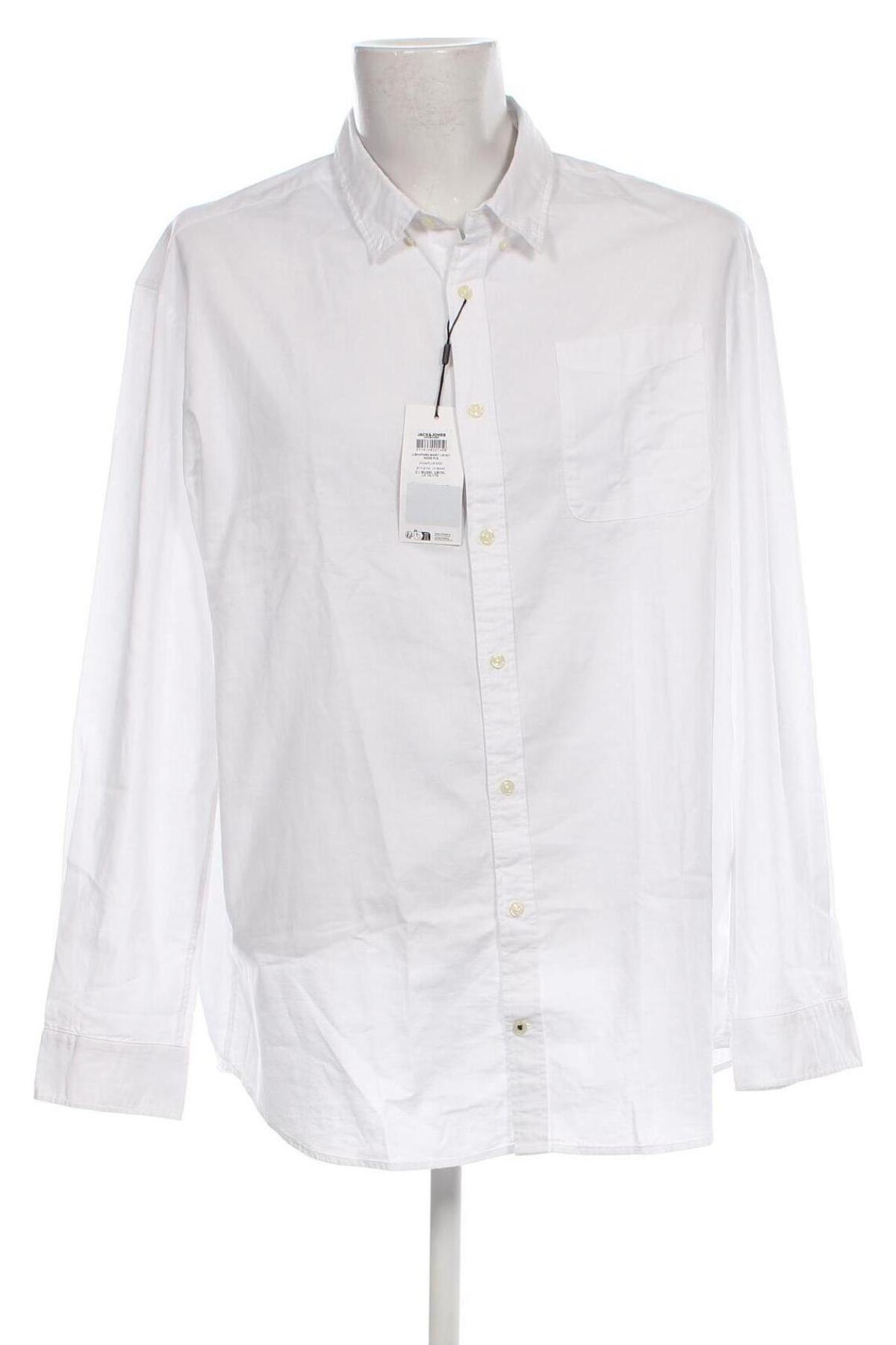 Herrenhemd Jack & Jones, Größe 3XL, Farbe Weiß, Preis € 40,16