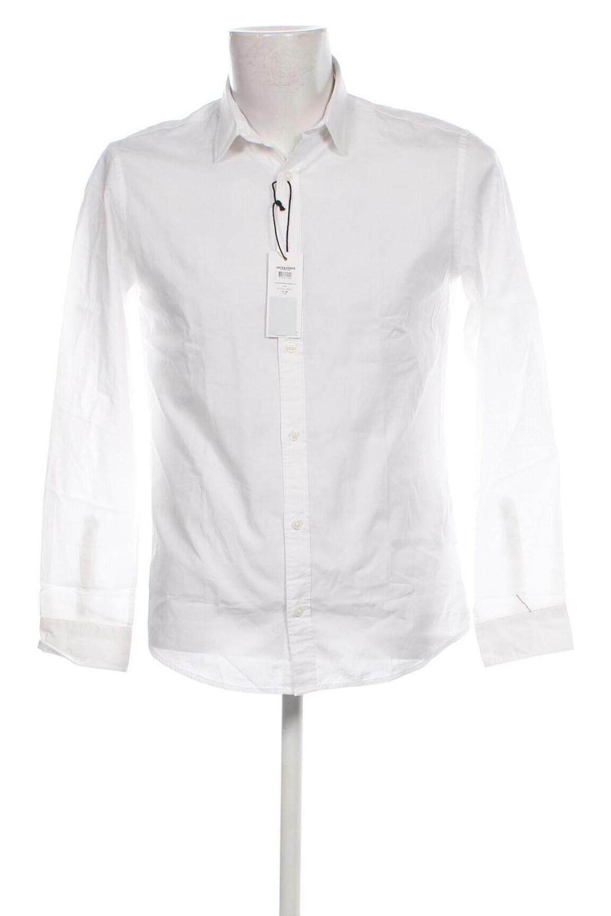 Ανδρικό πουκάμισο Jack & Jones, Μέγεθος M, Χρώμα Λευκό, Τιμή 25,36 €