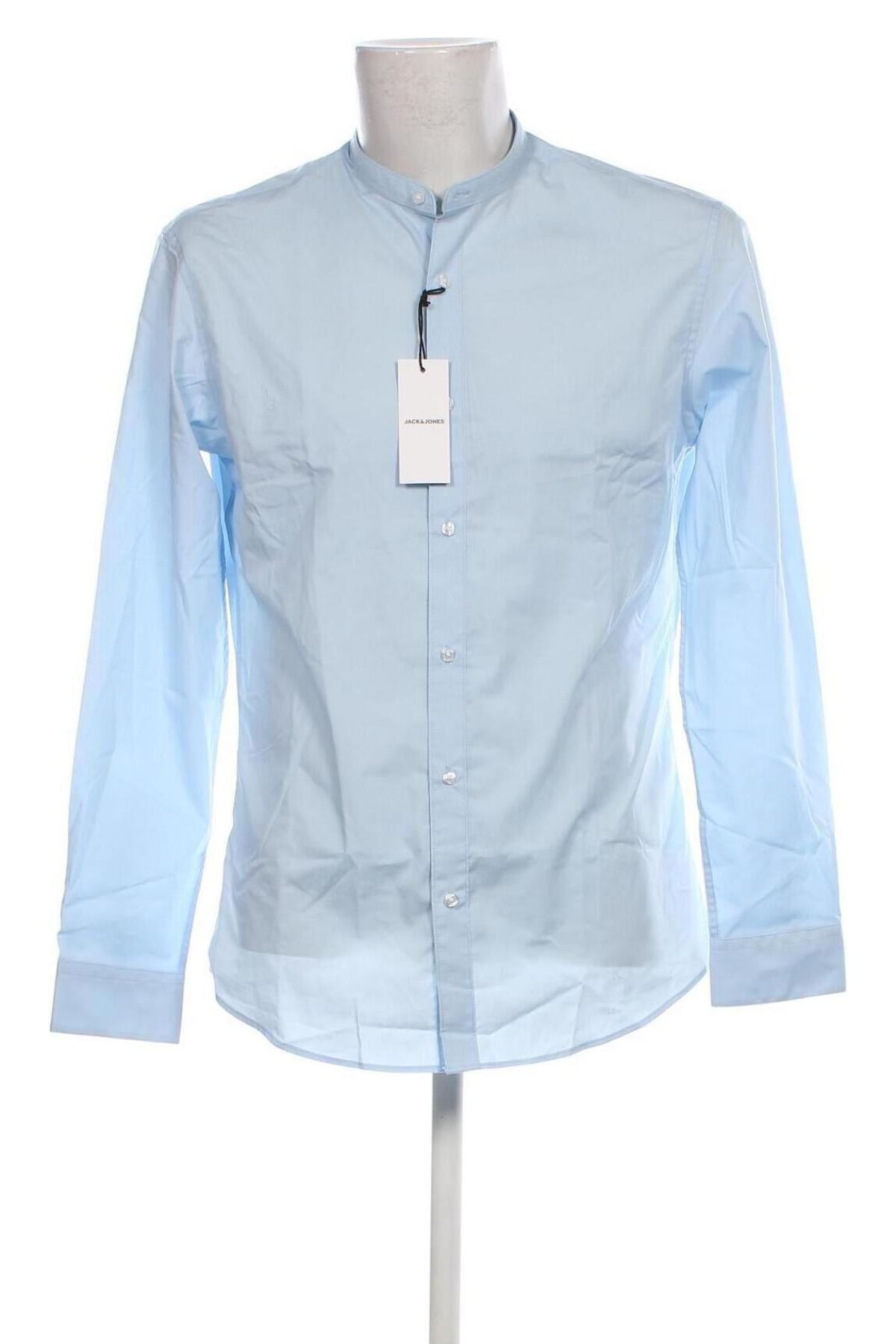 Ανδρικό πουκάμισο Jack & Jones, Μέγεθος L, Χρώμα Μπλέ, Τιμή 42,27 €