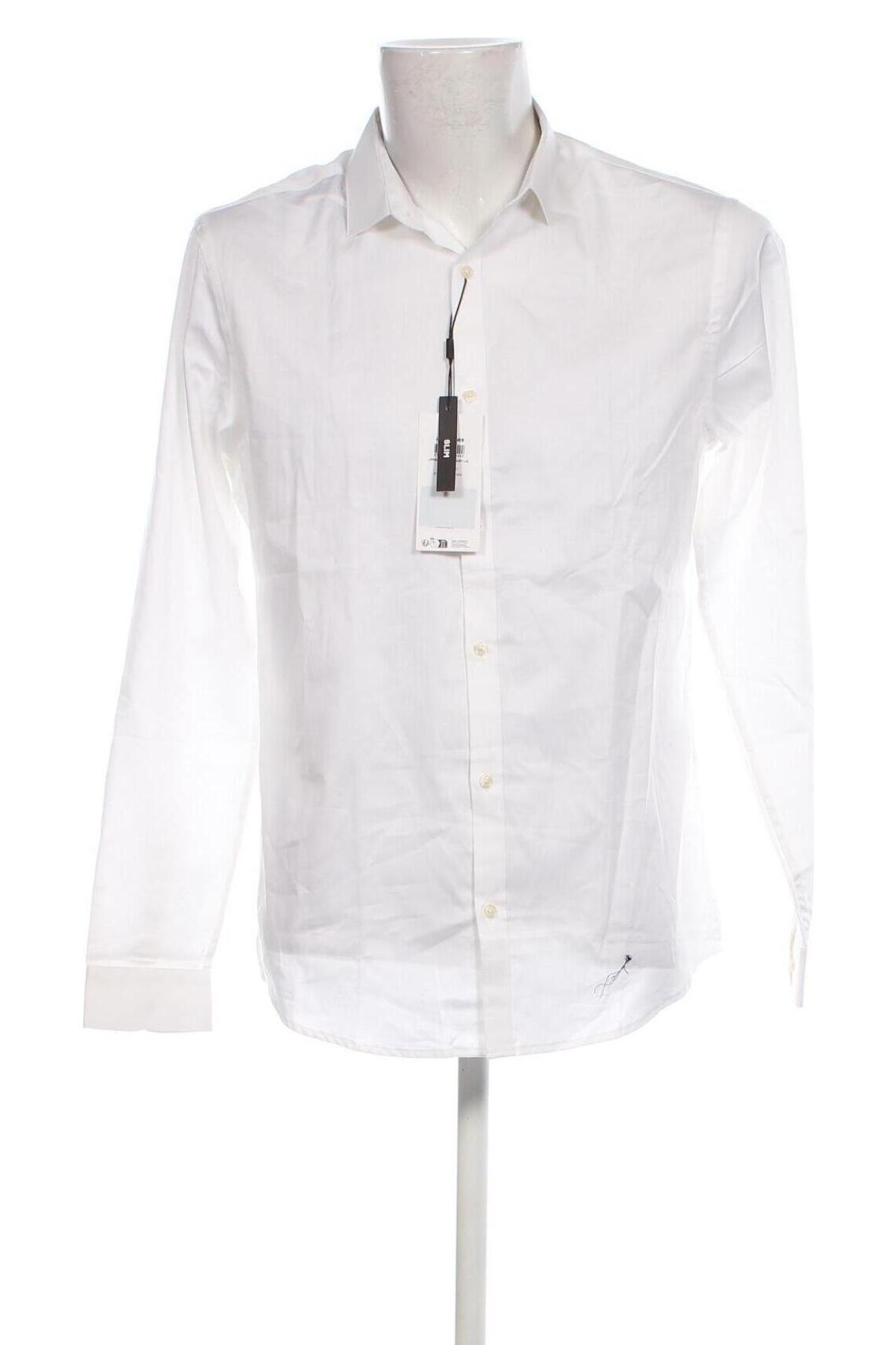 Herrenhemd Jack & Jones, Größe L, Farbe Weiß, Preis 25,36 €