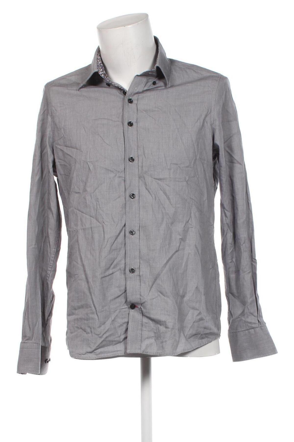 Ανδρικό πουκάμισο Jc, Μέγεθος L, Χρώμα Γκρί, Τιμή 10,88 €