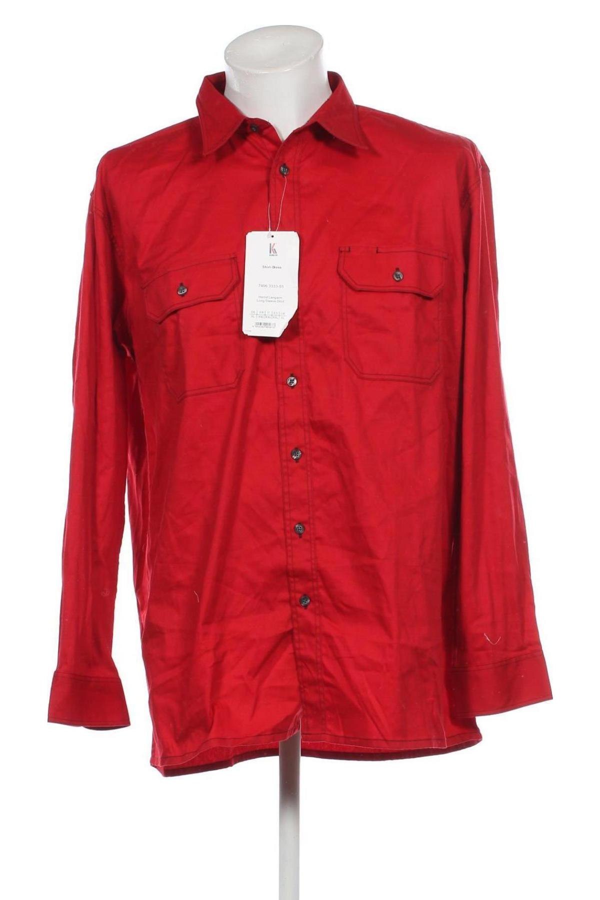 Ανδρικό πουκάμισο Kubler, Μέγεθος XL, Χρώμα Κόκκινο, Τιμή 8,54 €