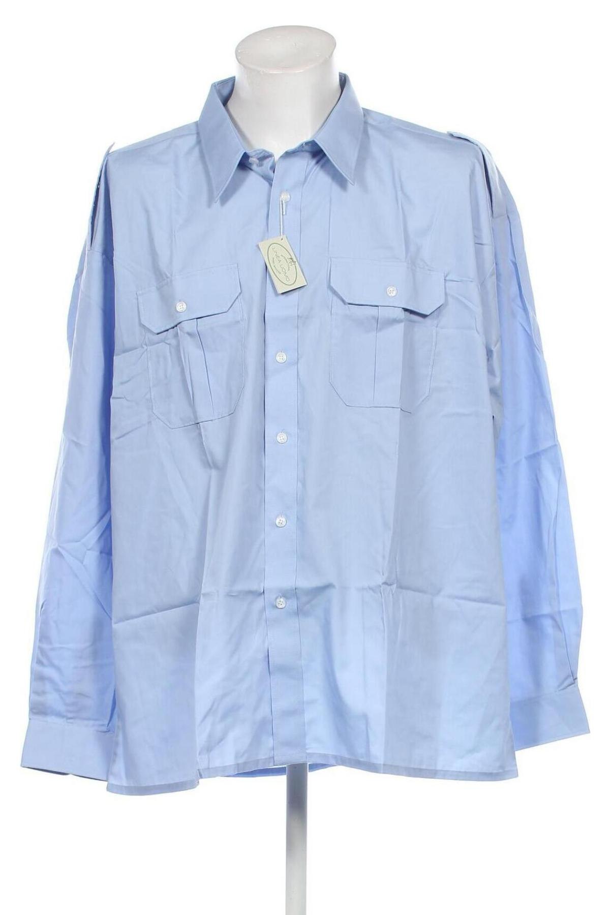 Ανδρικό πουκάμισο Linea Uomo, Μέγεθος 4XL, Χρώμα Μπλέ, Τιμή 16,67 €