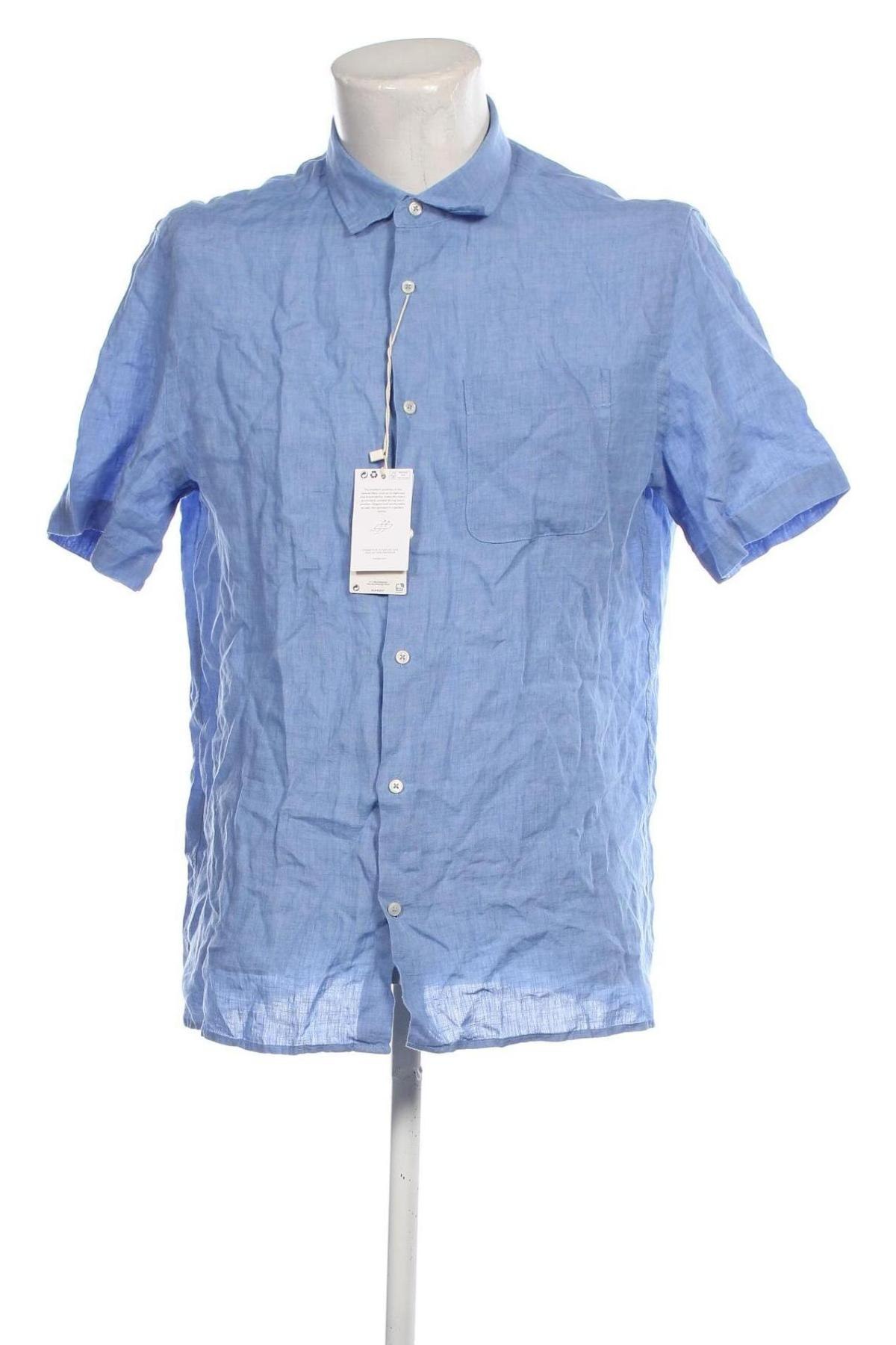 Ανδρικό πουκάμισο Mango, Μέγεθος L, Χρώμα Μπλέ, Τιμή 22,62 €