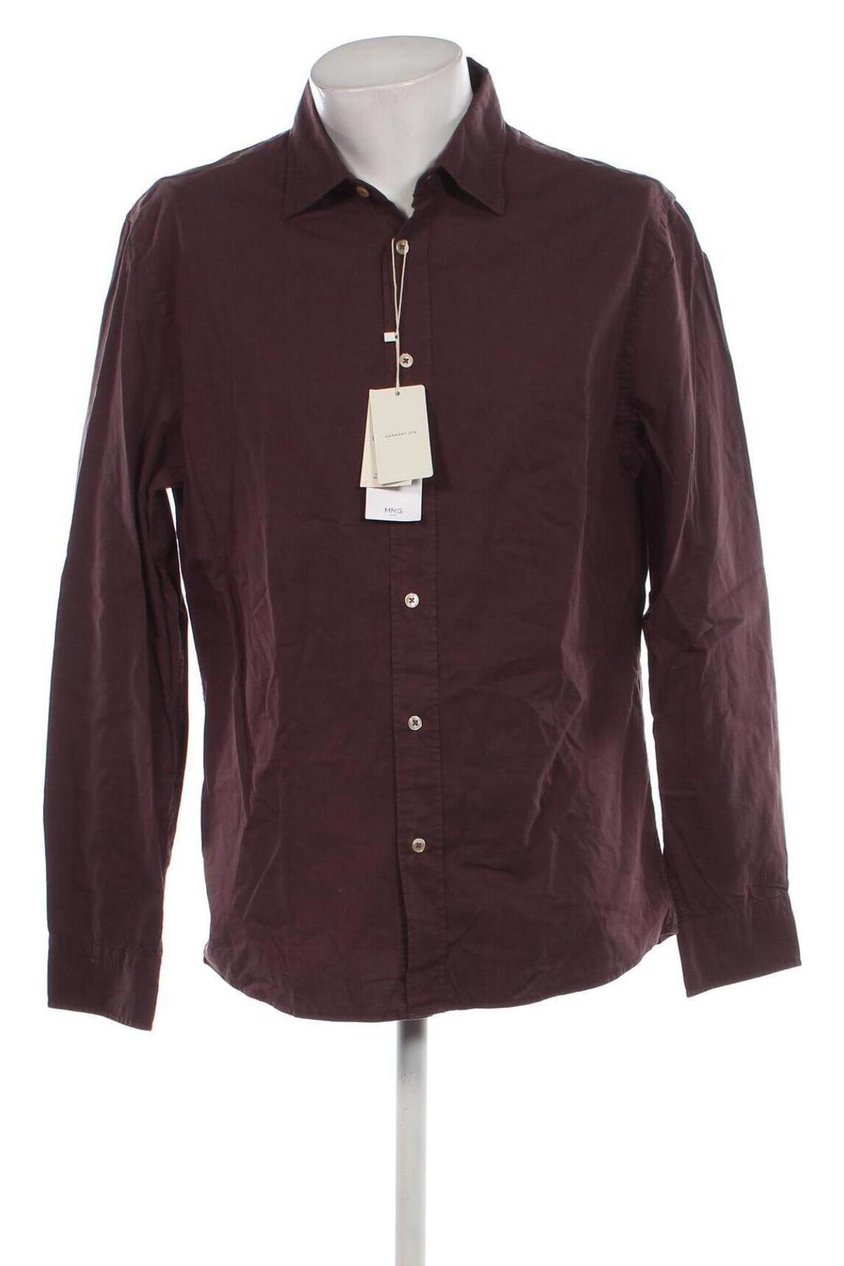 Ανδρικό πουκάμισο Mango, Μέγεθος XL, Χρώμα Βιολετί, Τιμή 29,77 €