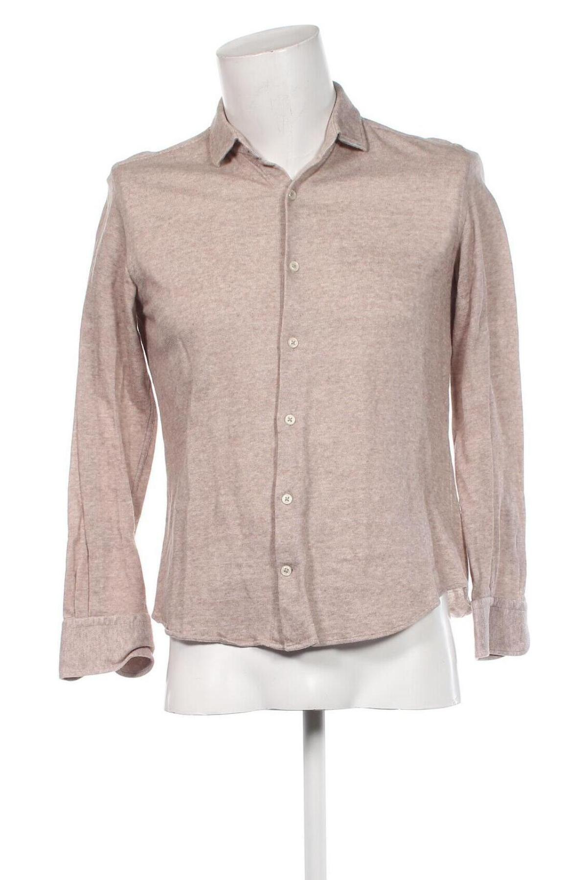 Herrenhemd Massimo Dutti, Größe M, Farbe Beige, Preis € 19,04