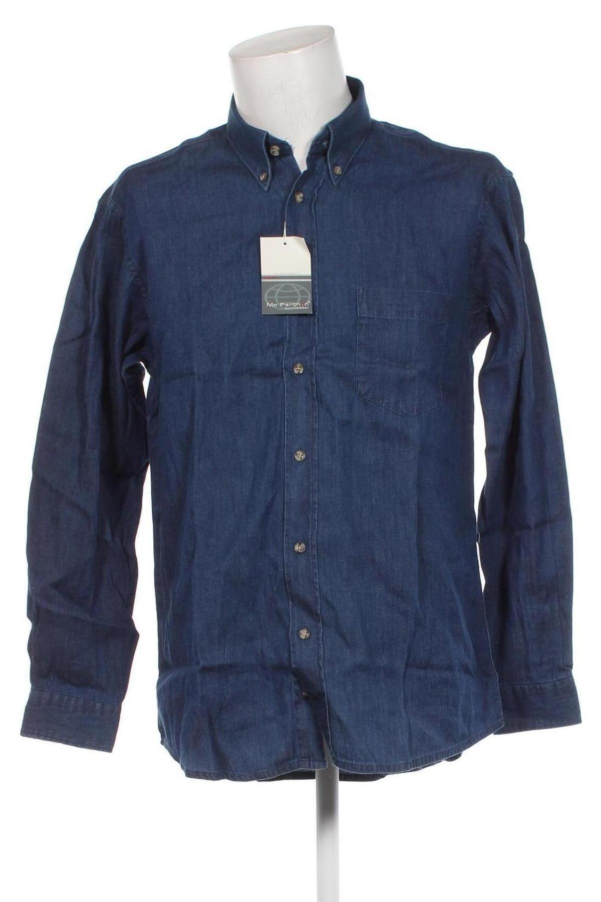 Ανδρικό πουκάμισο Mc Panthon, Μέγεθος M, Χρώμα Μπλέ, Τιμή 18,25 €