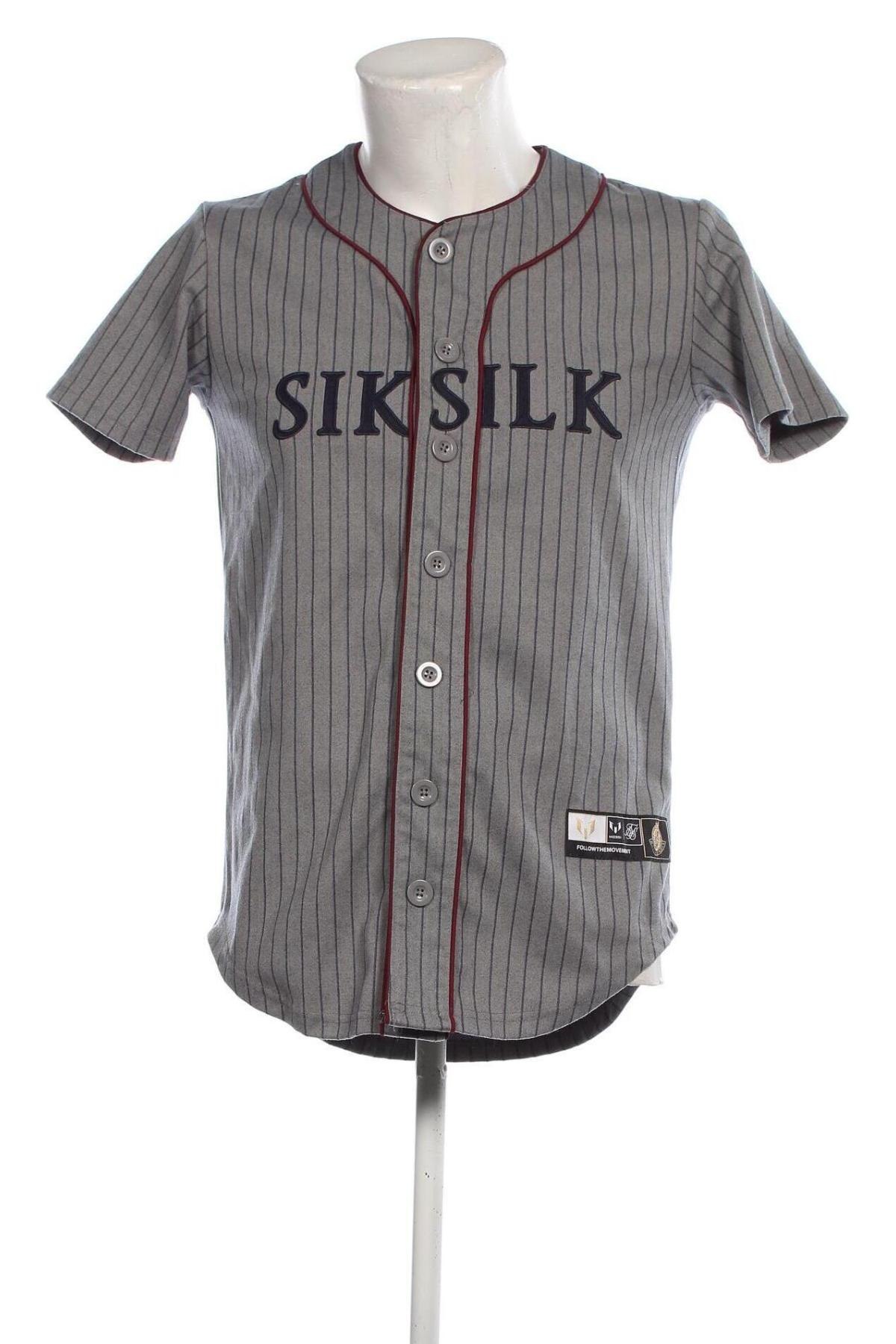 Мъжка риза Messi X SikSilk, Размер S, Цвят Сив, Цена 24,96 лв.