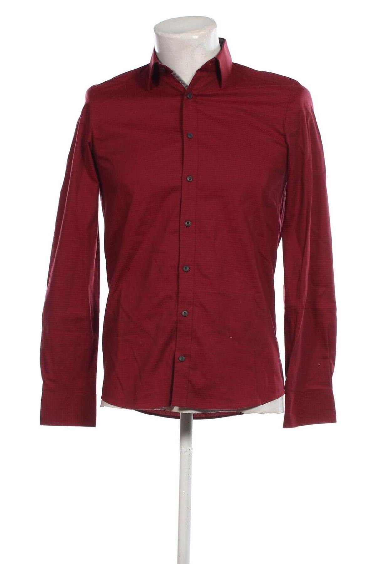 Ανδρικό πουκάμισο Olymp, Μέγεθος S, Χρώμα Κόκκινο, Τιμή 34,02 €