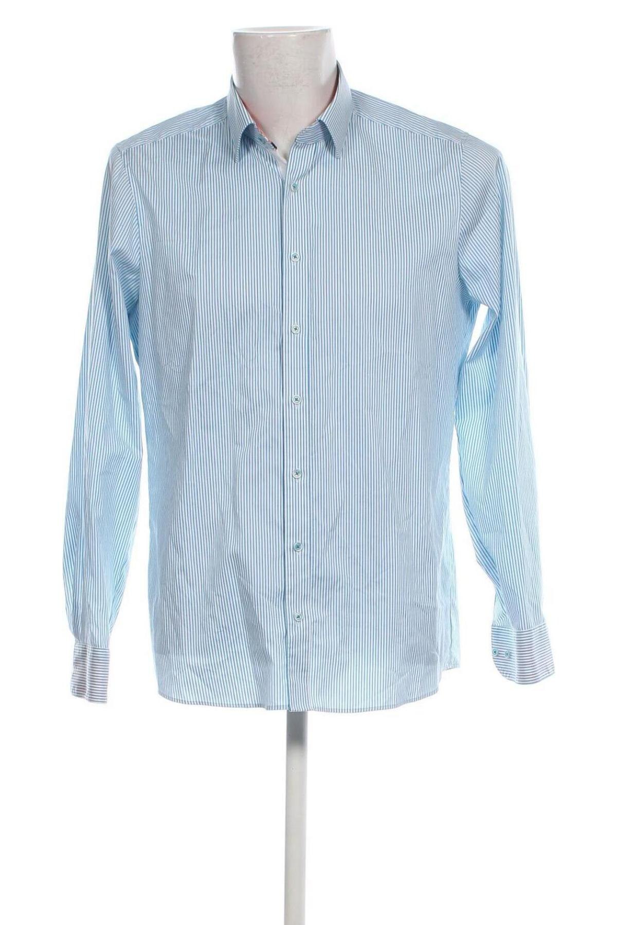 Ανδρικό πουκάμισο Olymp, Μέγεθος L, Χρώμα Μπλέ, Τιμή 18,71 €