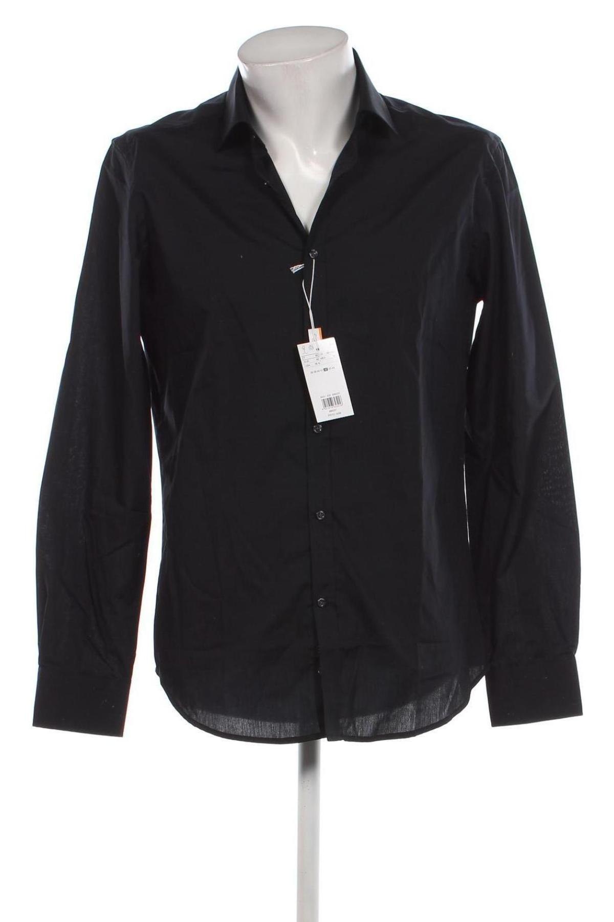 Ανδρικό πουκάμισο Oviesse, Μέγεθος L, Χρώμα Μαύρο, Τιμή 14,23 €