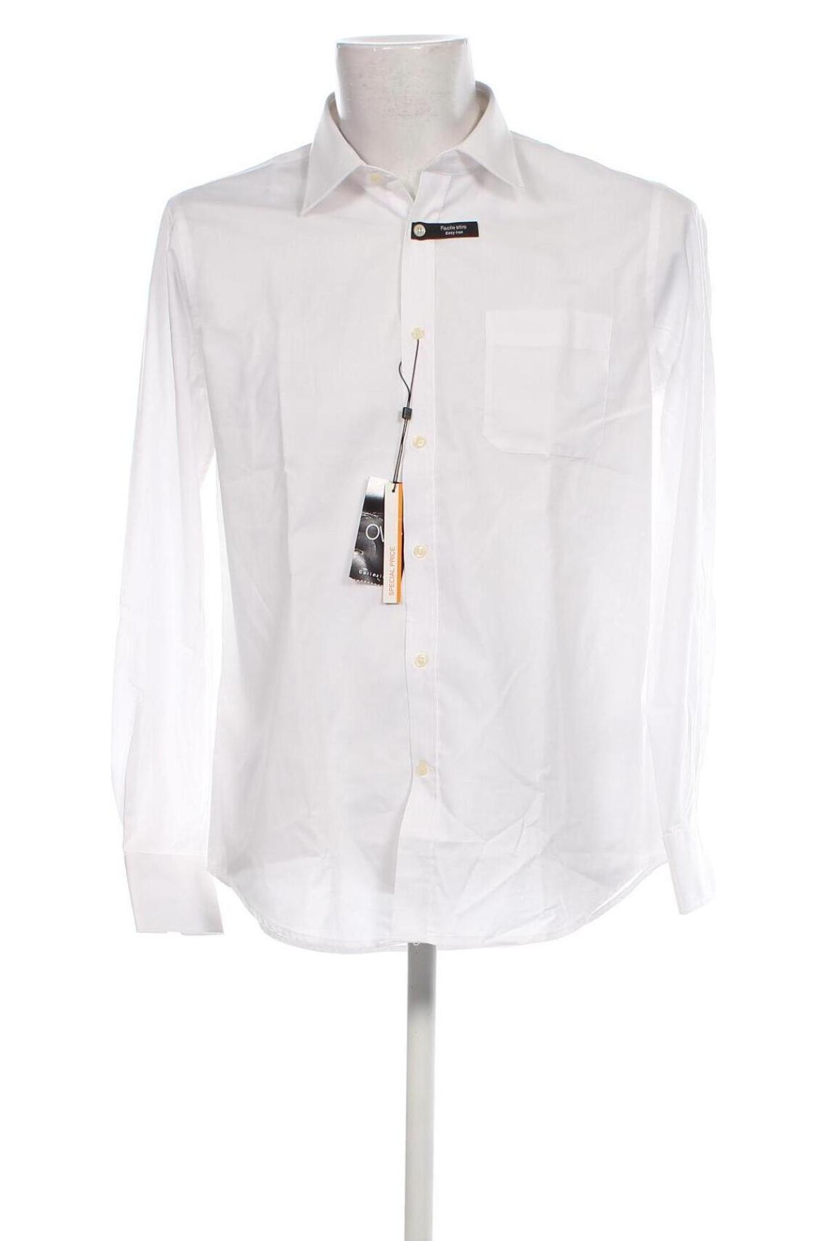 Herrenhemd Oviesse, Größe M, Farbe Weiß, Preis 14,23 €