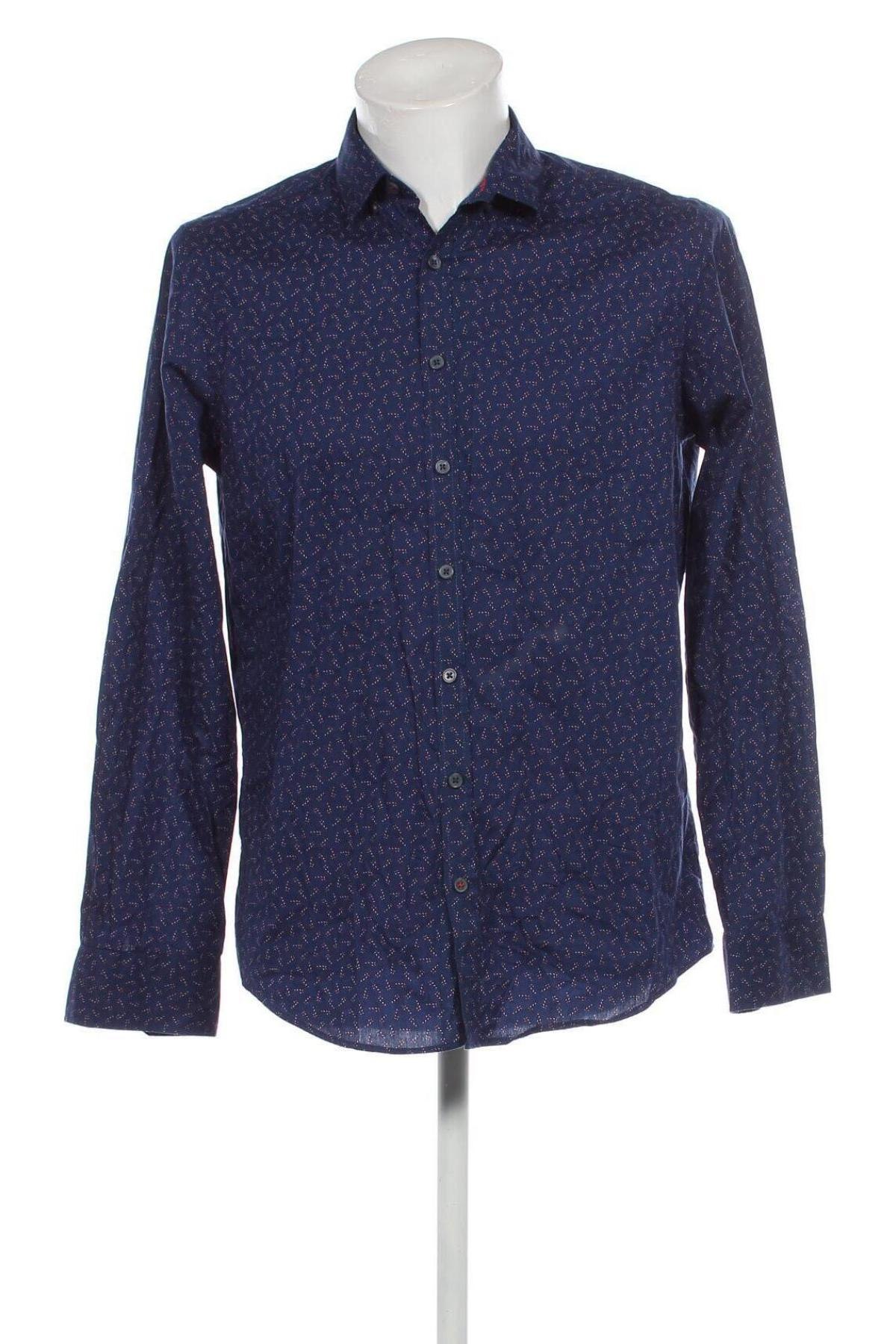 Ανδρικό πουκάμισο Party, Μέγεθος M, Χρώμα Μπλέ, Τιμή 7,43 €