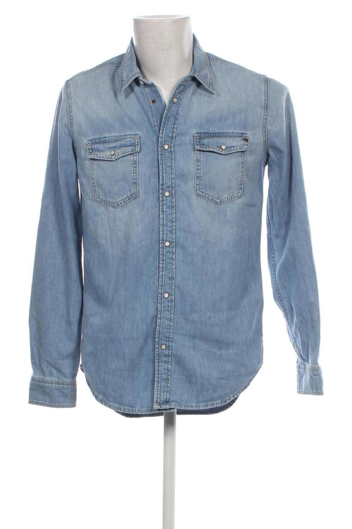Herrenhemd Pepe Jeans, Größe M, Farbe Blau, Preis € 35,16