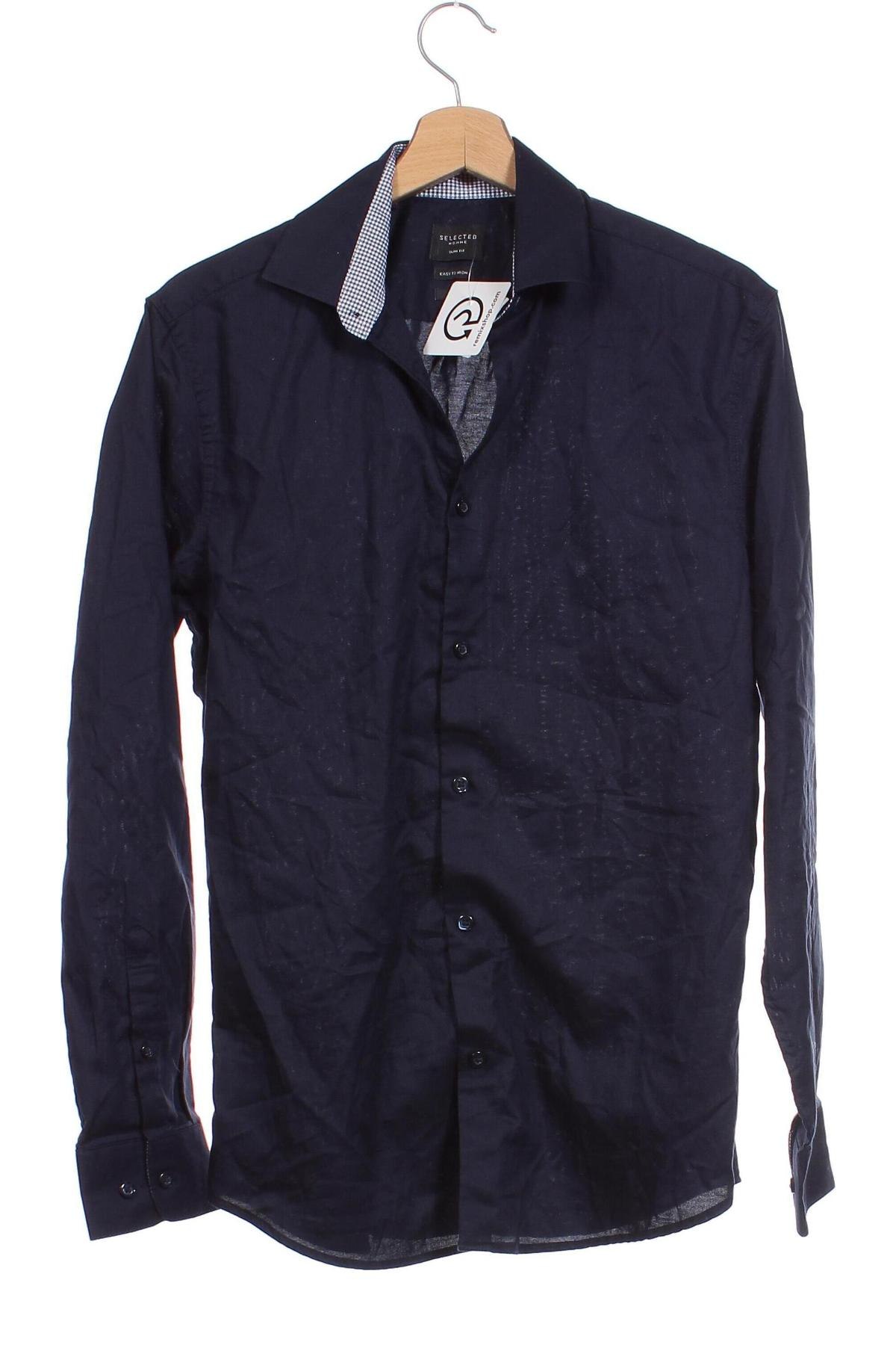 Ανδρικό πουκάμισο Selected Homme, Μέγεθος S, Χρώμα Μπλέ, Τιμή 13,95 €