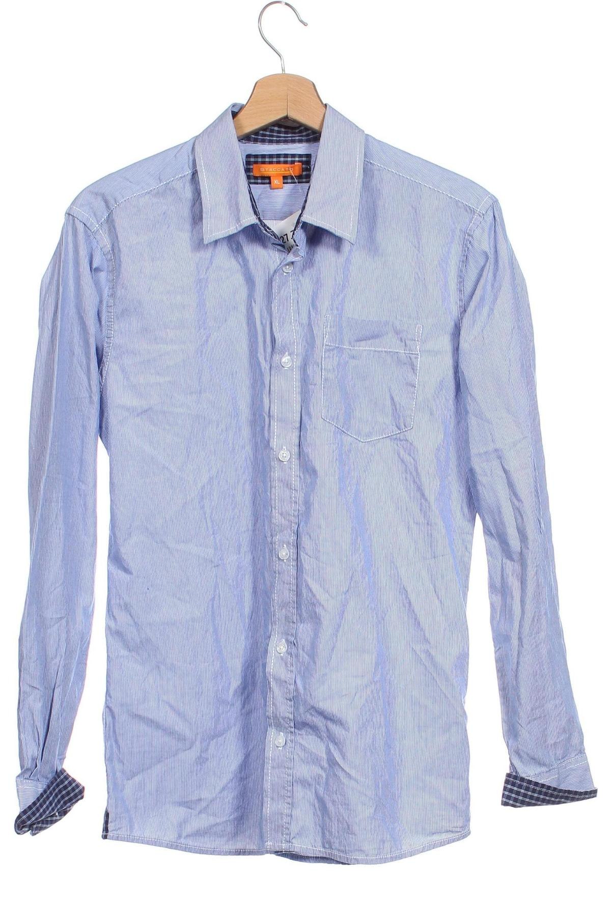 Ανδρικό πουκάμισο Staccato, Μέγεθος XL, Χρώμα Μπλέ, Τιμή 11,57 €