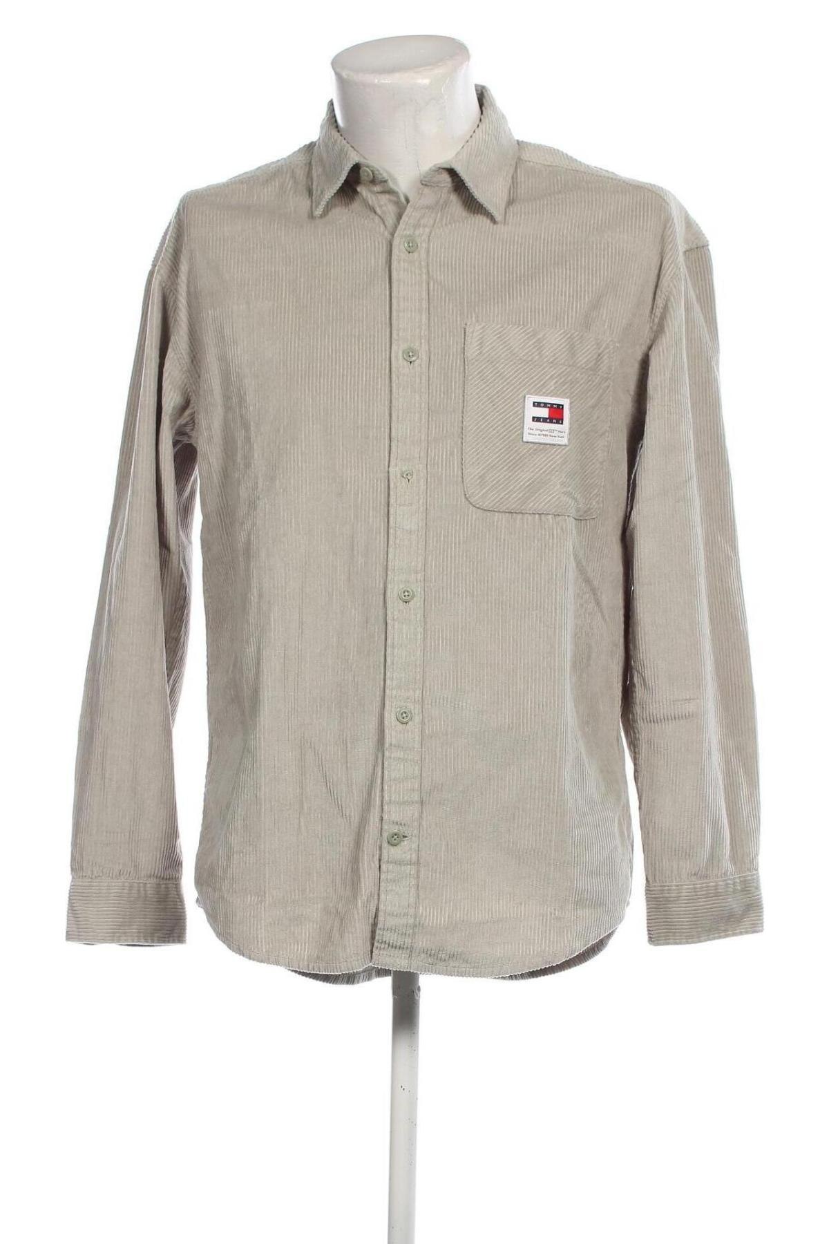 Мъжка риза Tommy Jeans, Размер M, Цвят Зелен, Цена 77,00 лв.