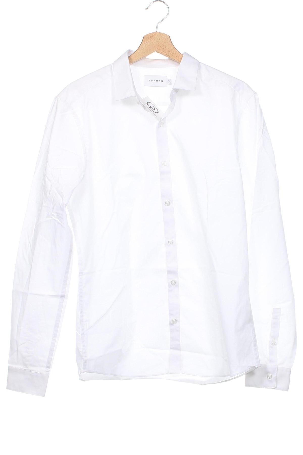 Ανδρικό πουκάμισο Topman, Μέγεθος M, Χρώμα Λευκό, Τιμή 23,81 €