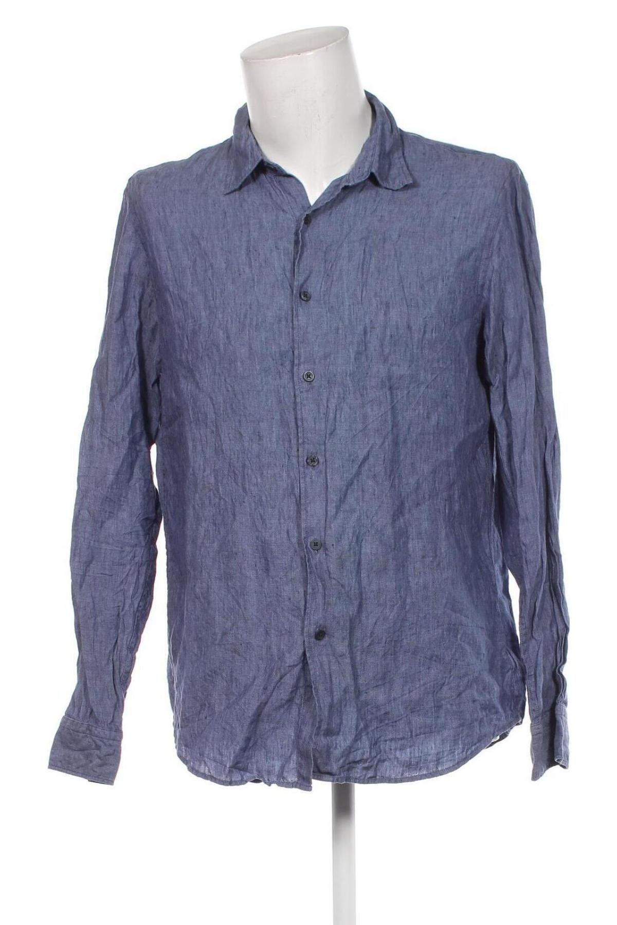 Herrenhemd Uniqlo, Größe L, Farbe Blau, Preis 17,00 €
